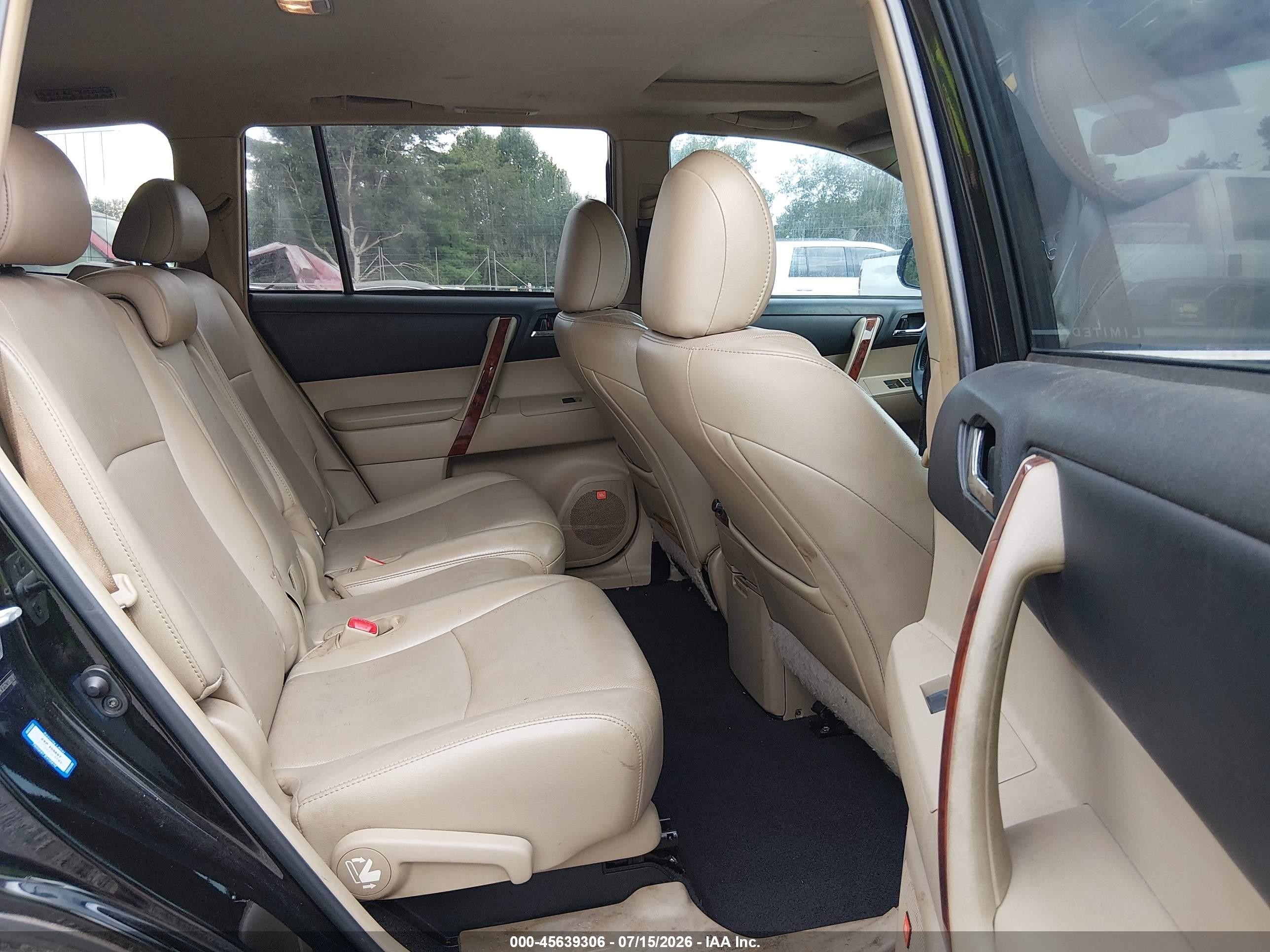 2012 Toyota Highlander Limited V6 Black vin: 5TDYK3EH5CS083181