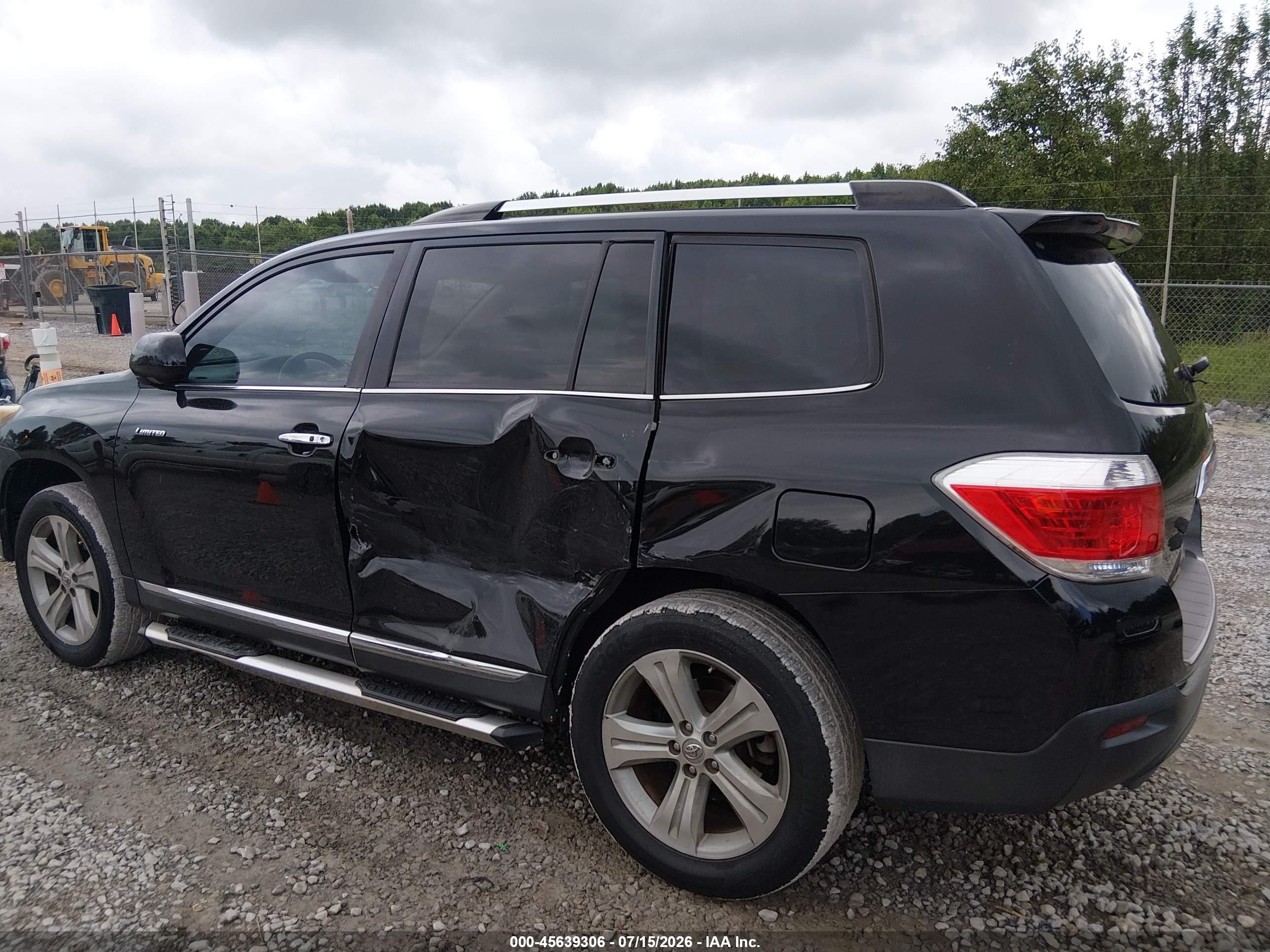 2012 Toyota Highlander Limited V6 Black vin: 5TDYK3EH5CS083181