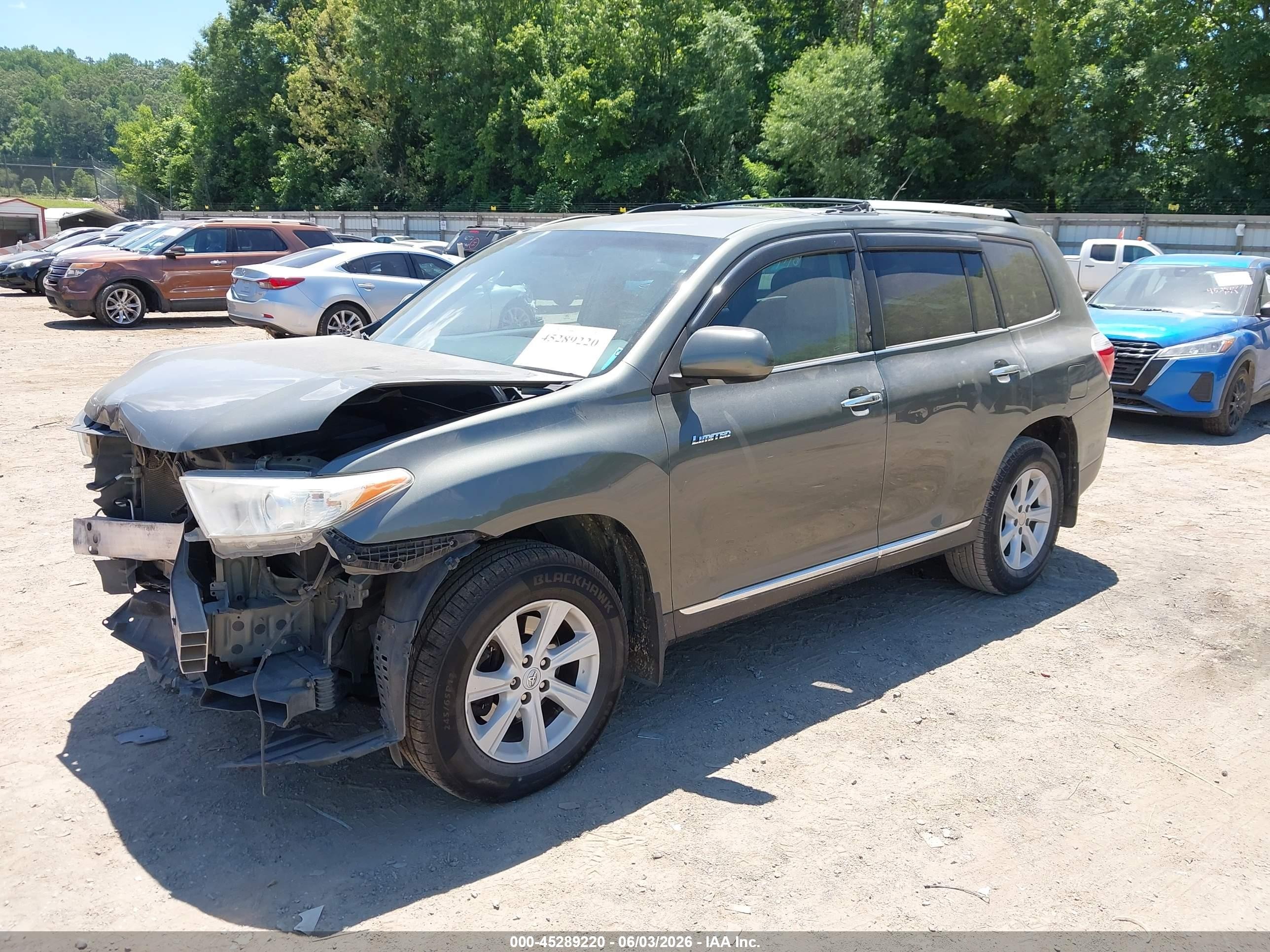 2013 Toyota Highlander Limited V6 Gray vin: 5TDYK3EH5DS110722