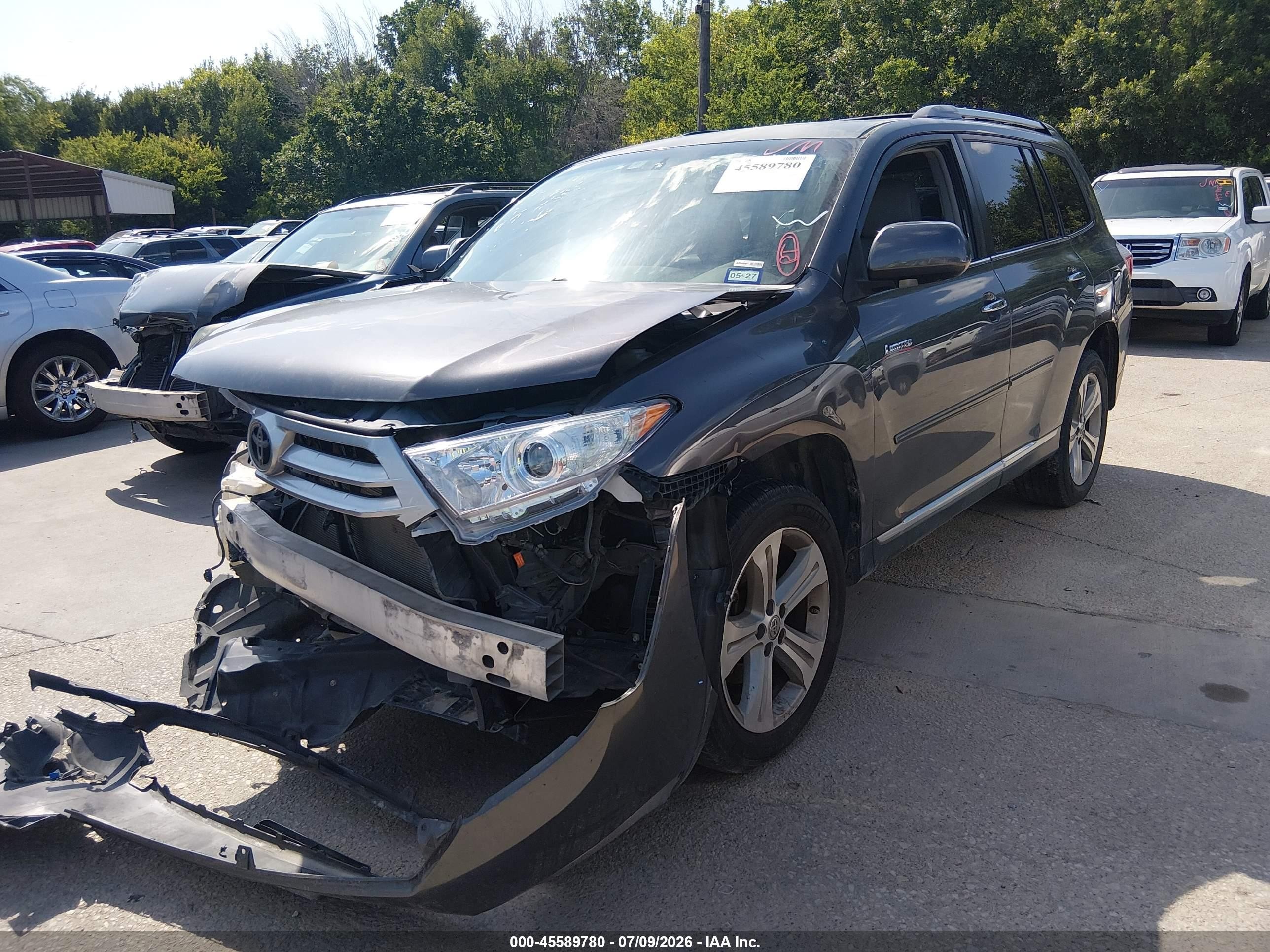 2013 Toyota Highlander Limited V6 Gray vin: 5TDYK3EH5DS110798