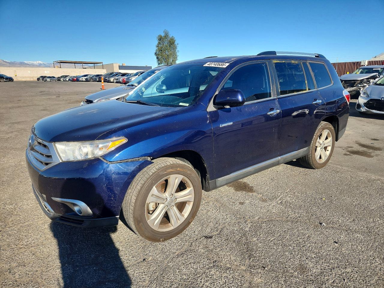 2013 Toyota Highlander Limited Blue vin: 5TDYK3EH5DS121736
