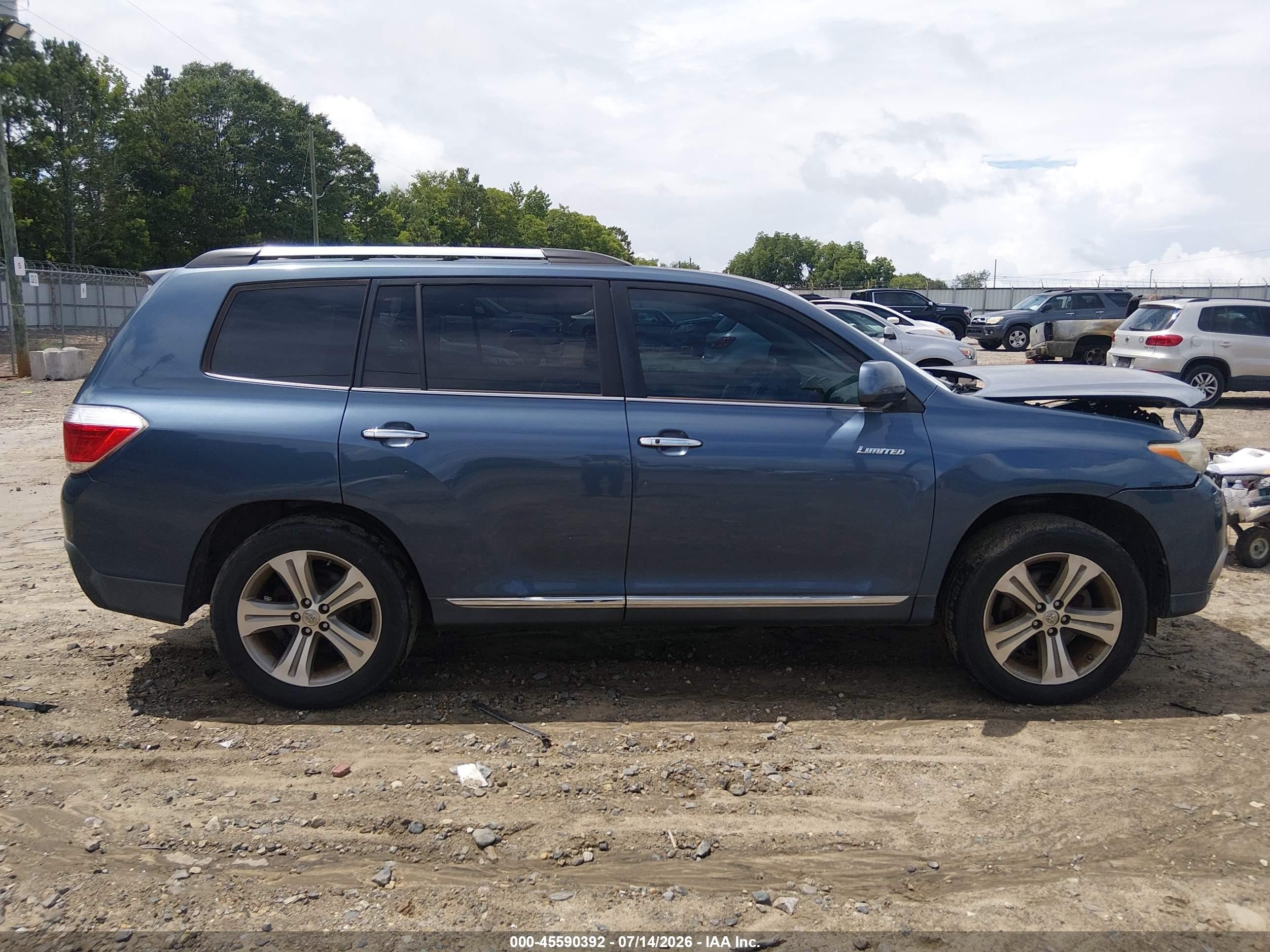 2011 Toyota Highlander Limited V6 Blue vin: 5TDYK3EH6BS029452