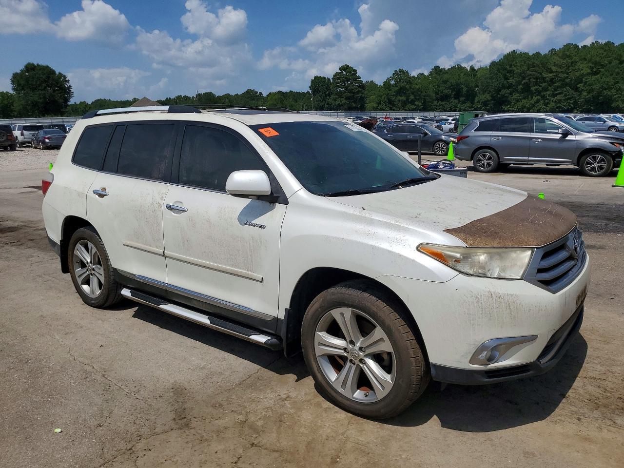 2012 Toyota Highlander Limited White vin: 5TDYK3EH6CS057513