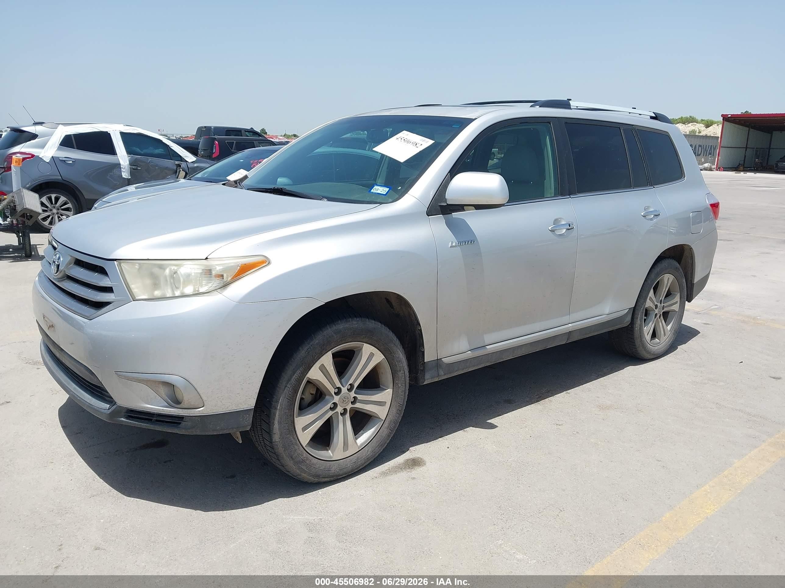 2012 Toyota Highlander Limited V6 Silver vin: 5TDYK3EH6CS068480