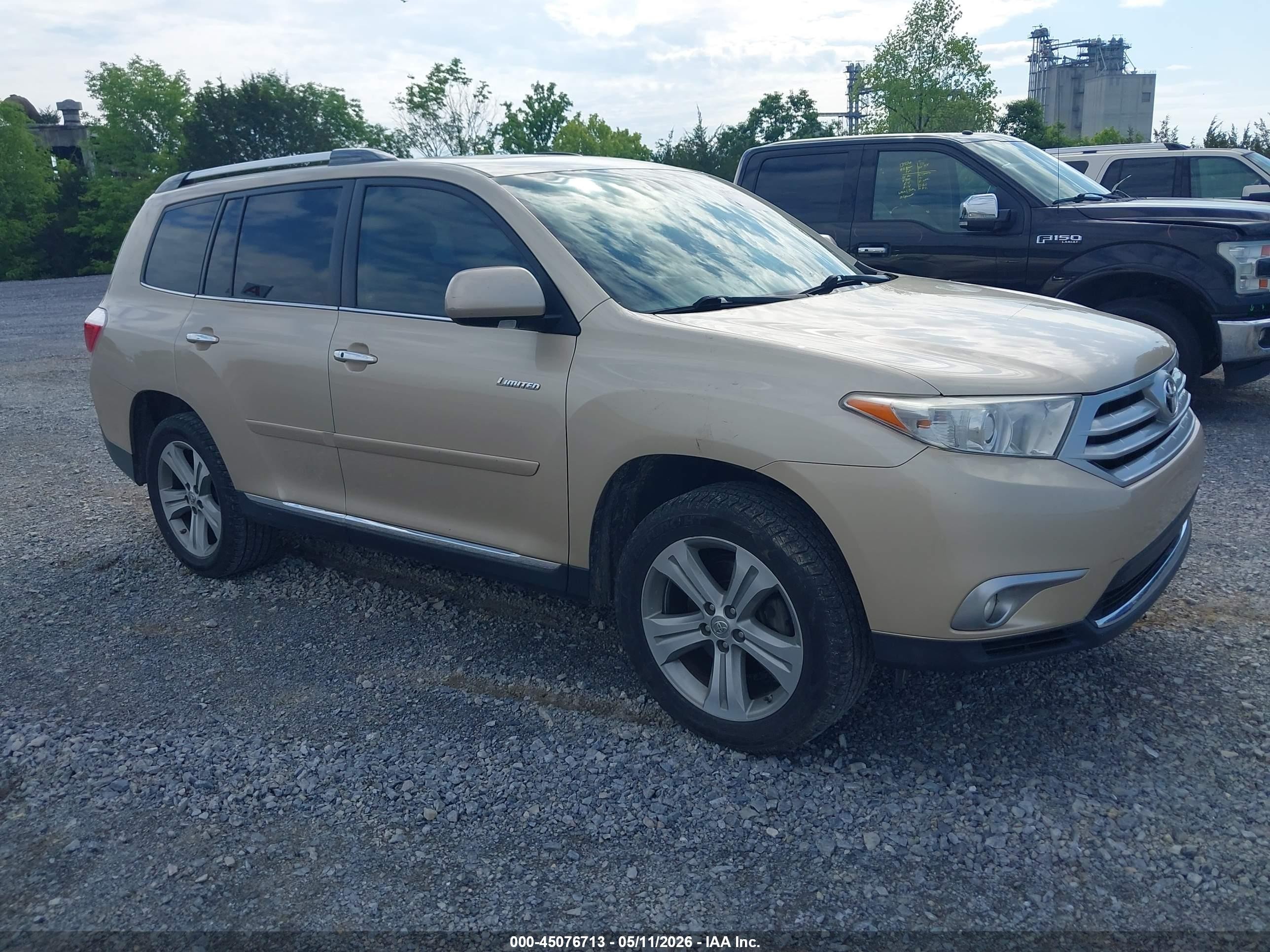 2012 Toyota Highlander Limited V6 Champagne vin: 5TDYK3EH6CS071167