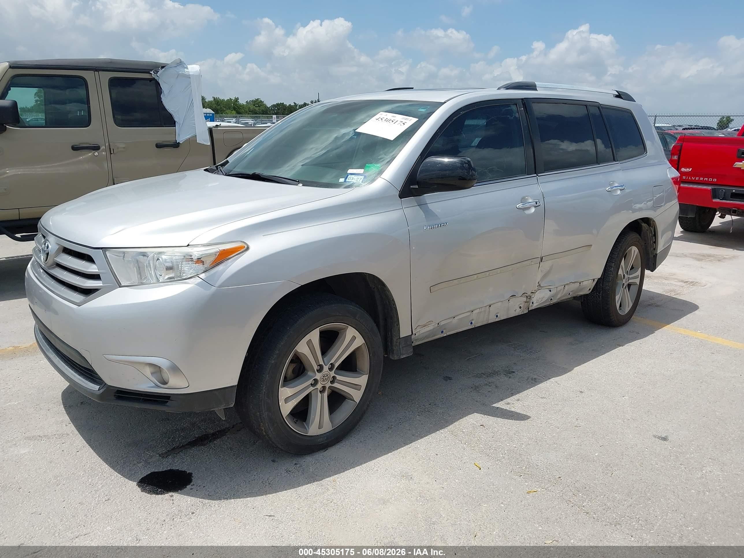 2012 Toyota Highlander Limited V6 Silver vin: 5TDYK3EH6CS076806