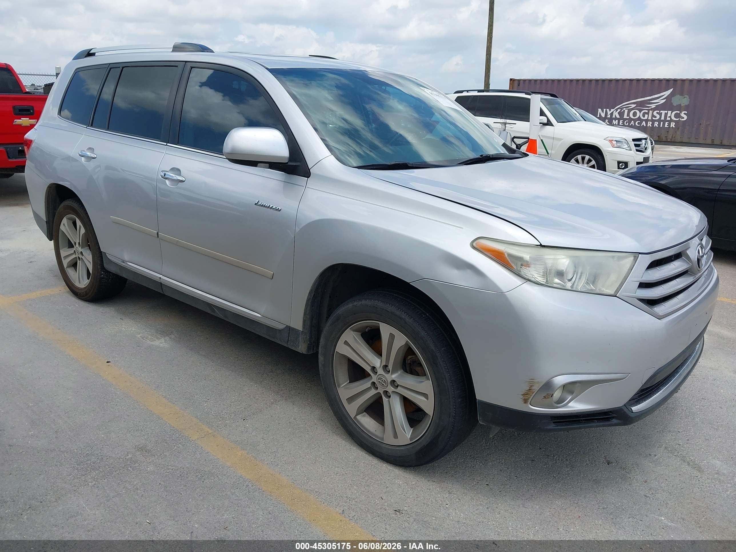 2012 Toyota Highlander Limited V6 Silver vin: 5TDYK3EH6CS076806