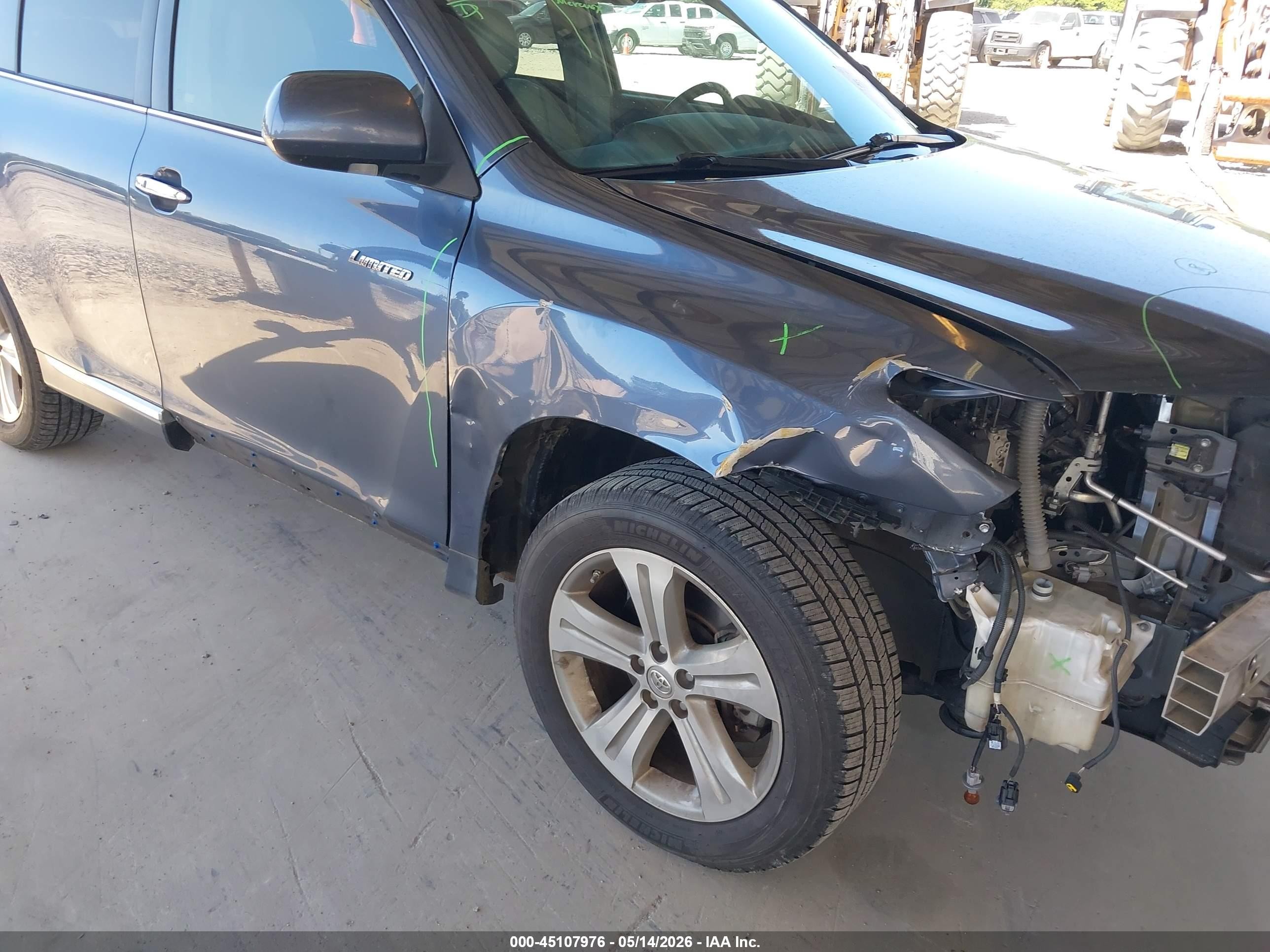 2012 Toyota Highlander Limited V6 Blue vin: 5TDYK3EH6CS085425