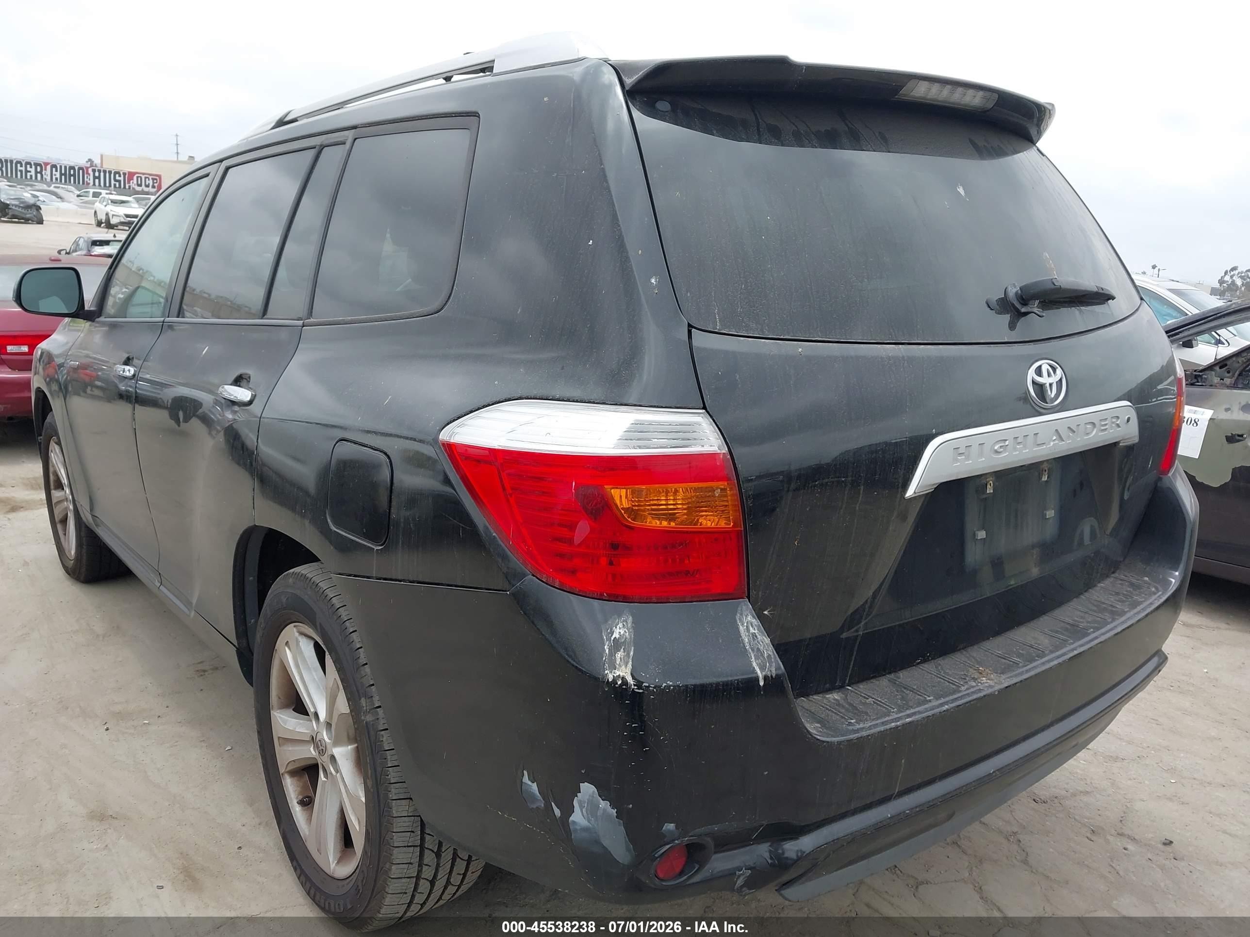 2010 Toyota Highlander Limited V6 Black vin: 5TDYK3EH7AS011699