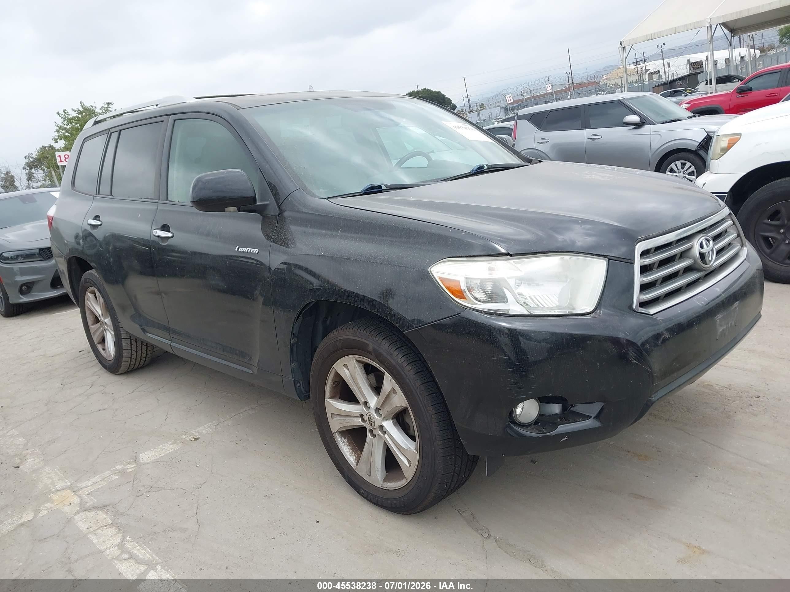 2010 Toyota Highlander Limited V6 Black vin: 5TDYK3EH7AS011699