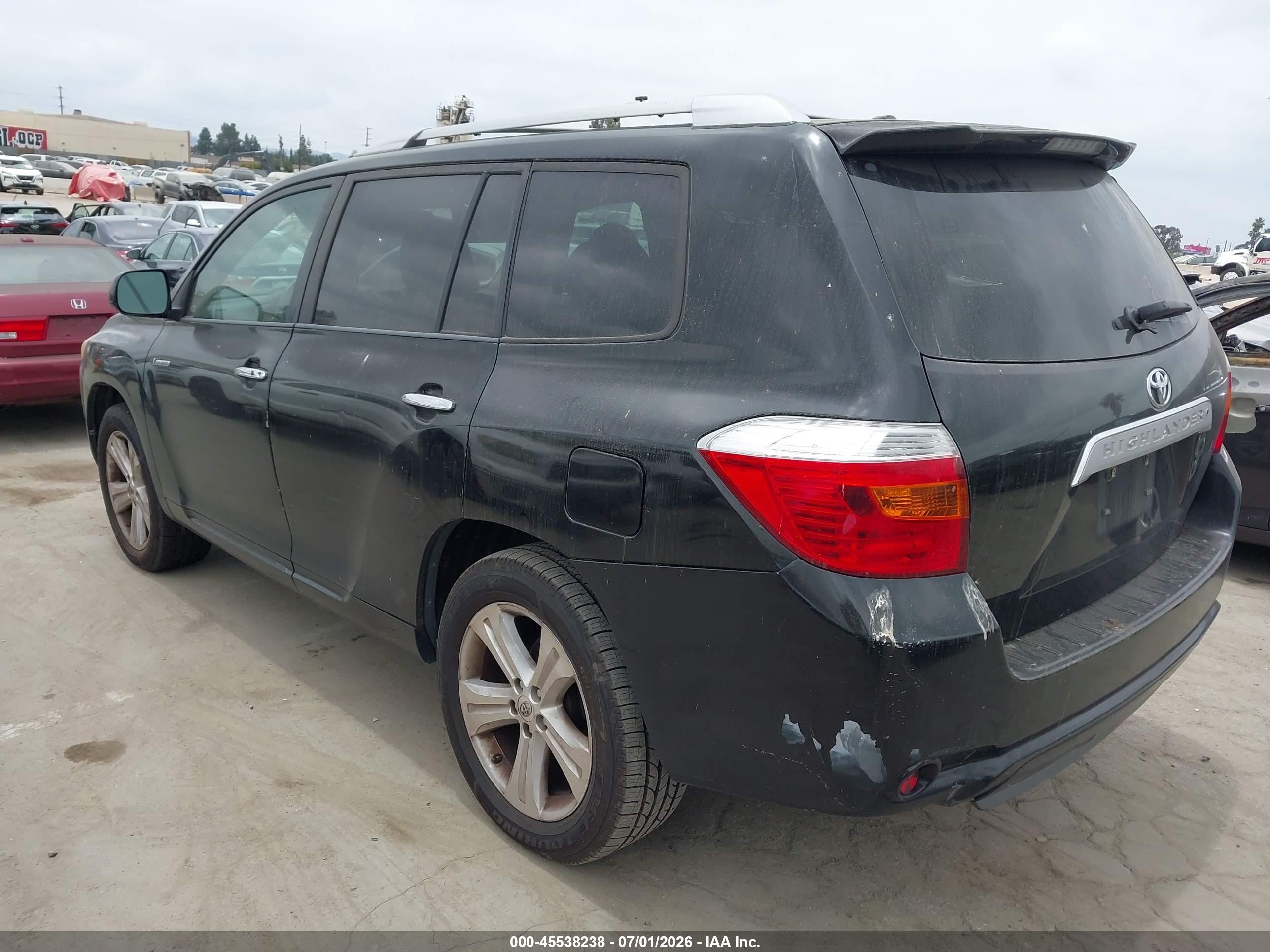 2010 Toyota Highlander Limited V6 Black vin: 5TDYK3EH7AS011699