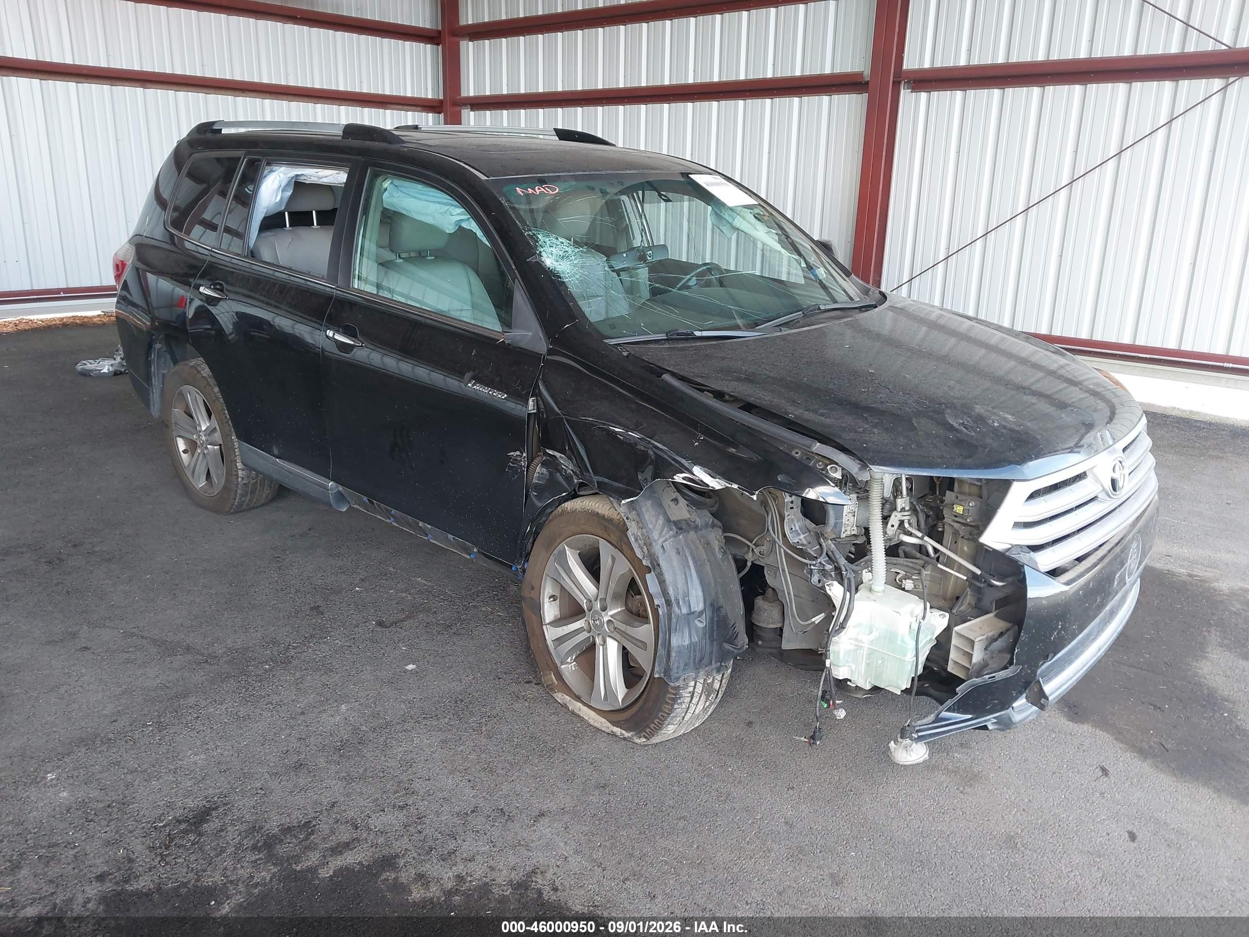 2011 Toyota Highlander Limited V6 Black vin: 5TDYK3EH7BS024101