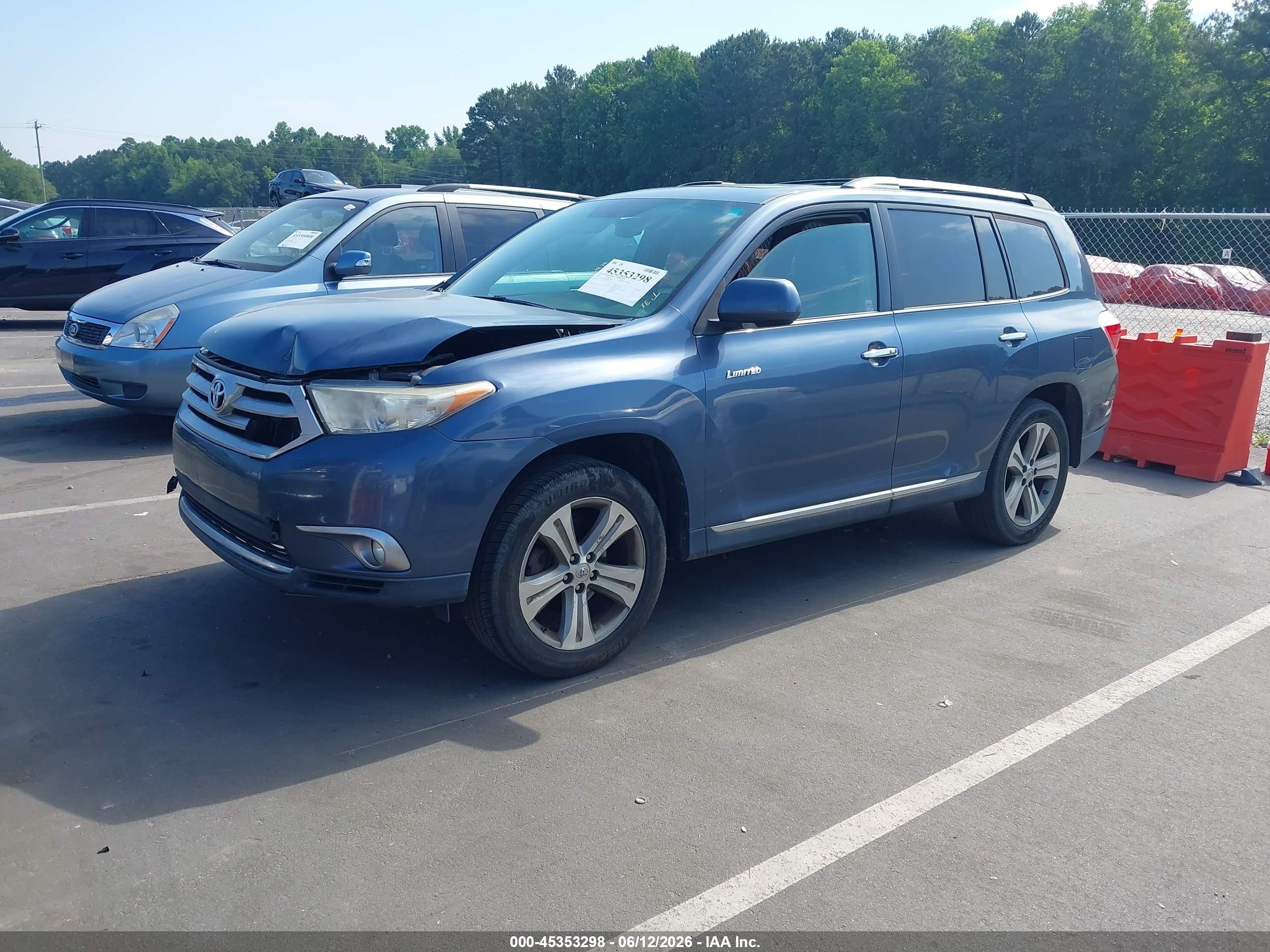 2011 Toyota Highlander Limited V6 Blue vin: 5TDYK3EH7BS025409