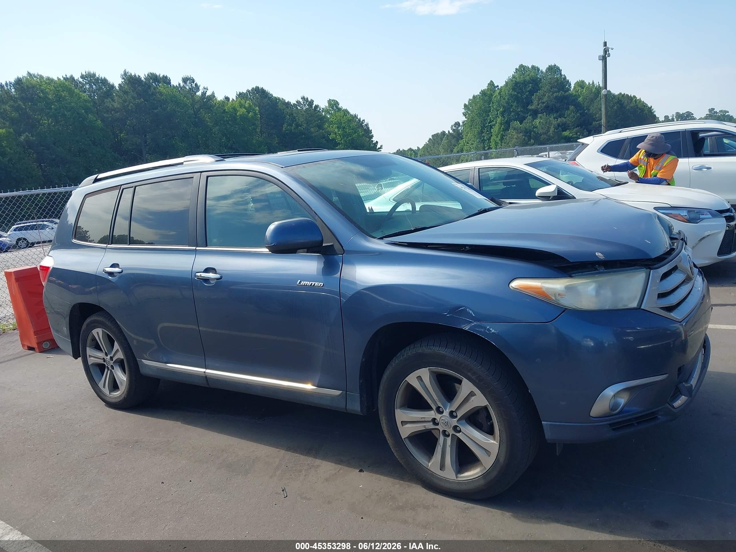 2011 Toyota Highlander Limited V6 Blue vin: 5TDYK3EH7BS025409