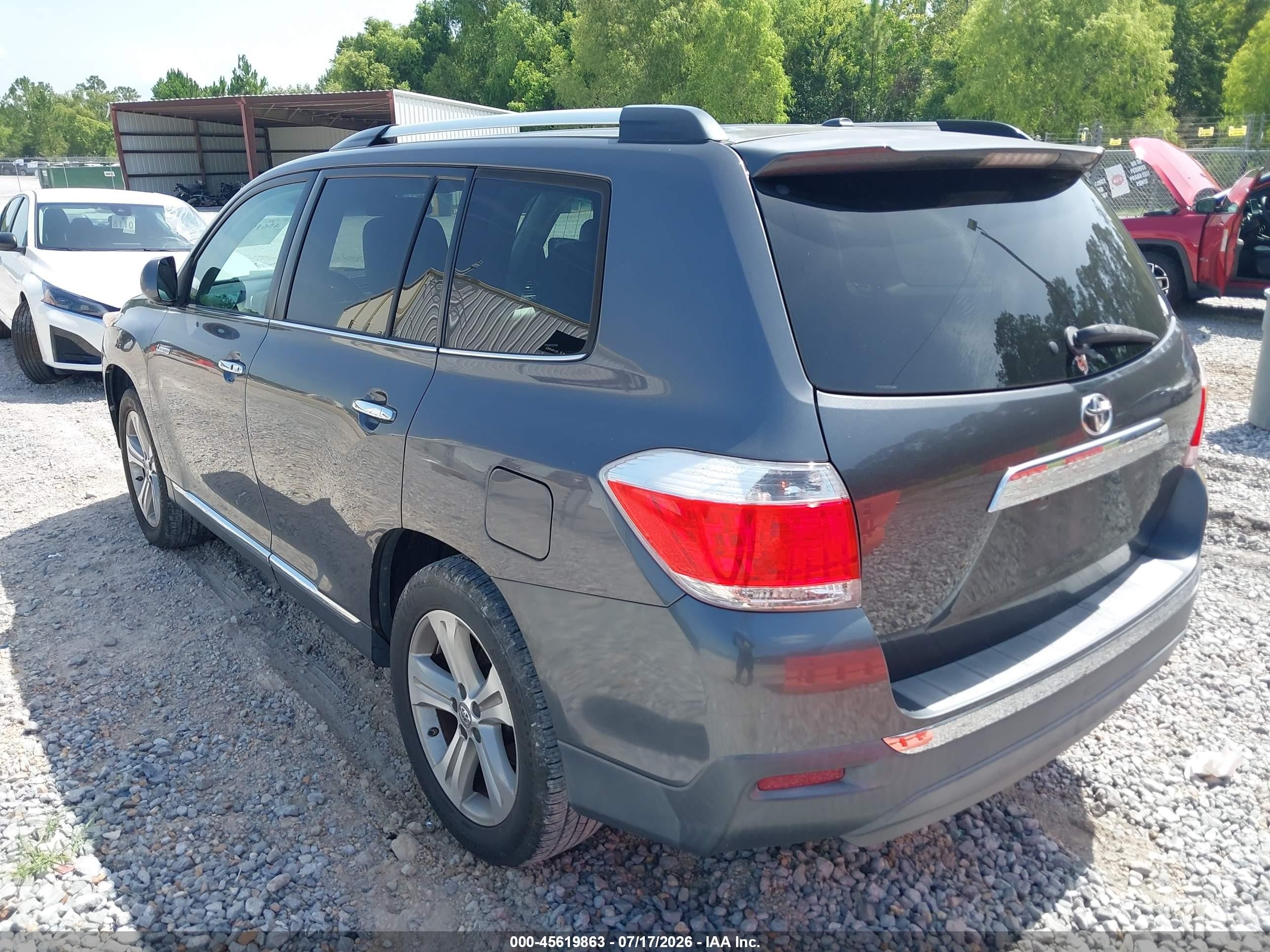 2012 Toyota Highlander Limited V6 Gray vin: 5TDYK3EH7CS065989