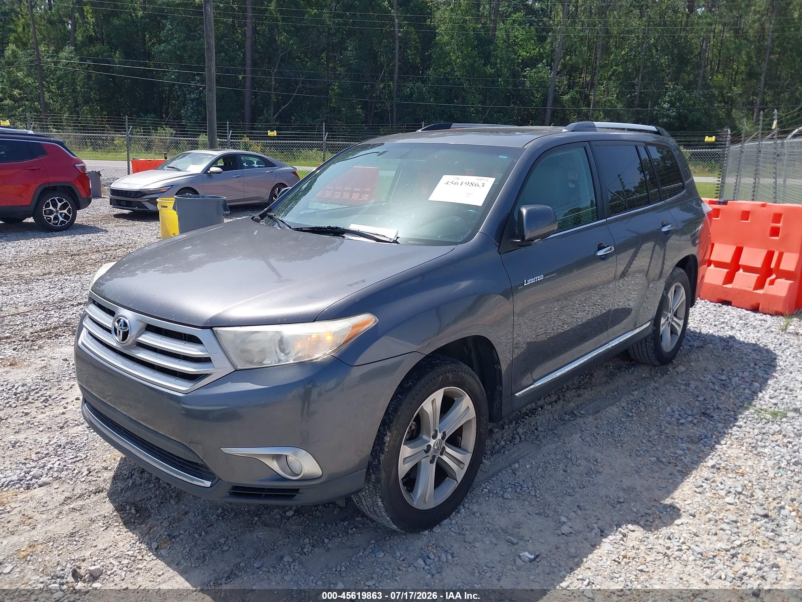 2012 Toyota Highlander Limited V6 Gray vin: 5TDYK3EH7CS065989
