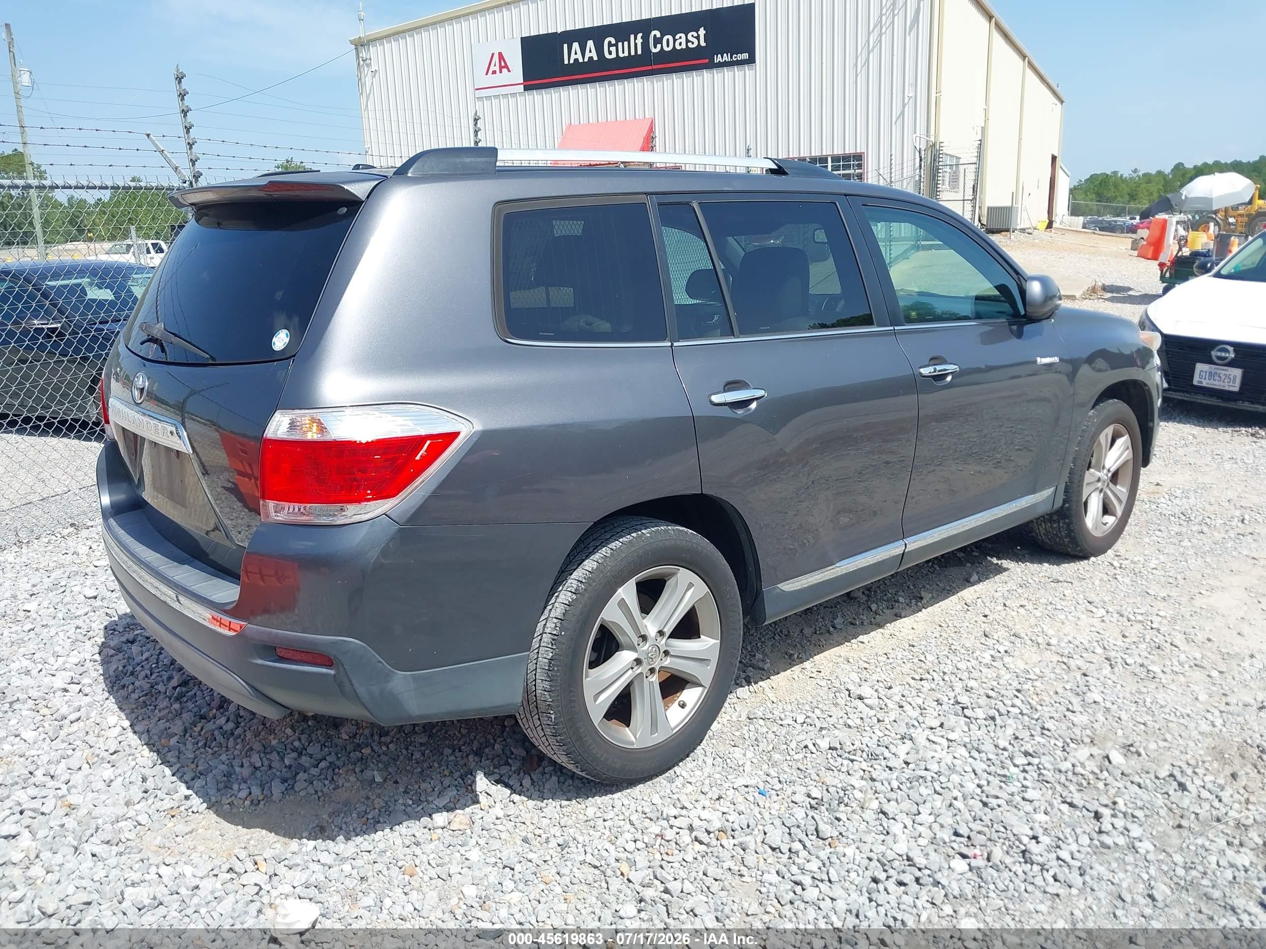 2012 Toyota Highlander Limited V6 Gray vin: 5TDYK3EH7CS065989