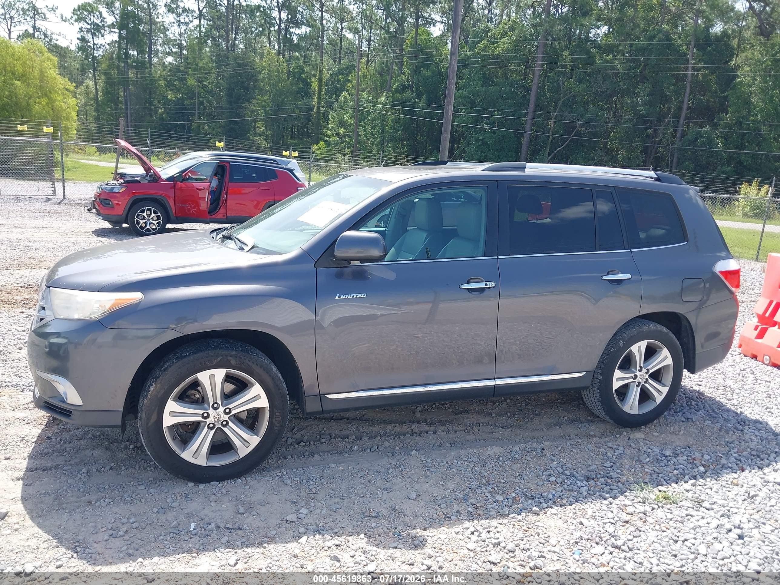 2012 Toyota Highlander Limited V6 Gray vin: 5TDYK3EH7CS065989