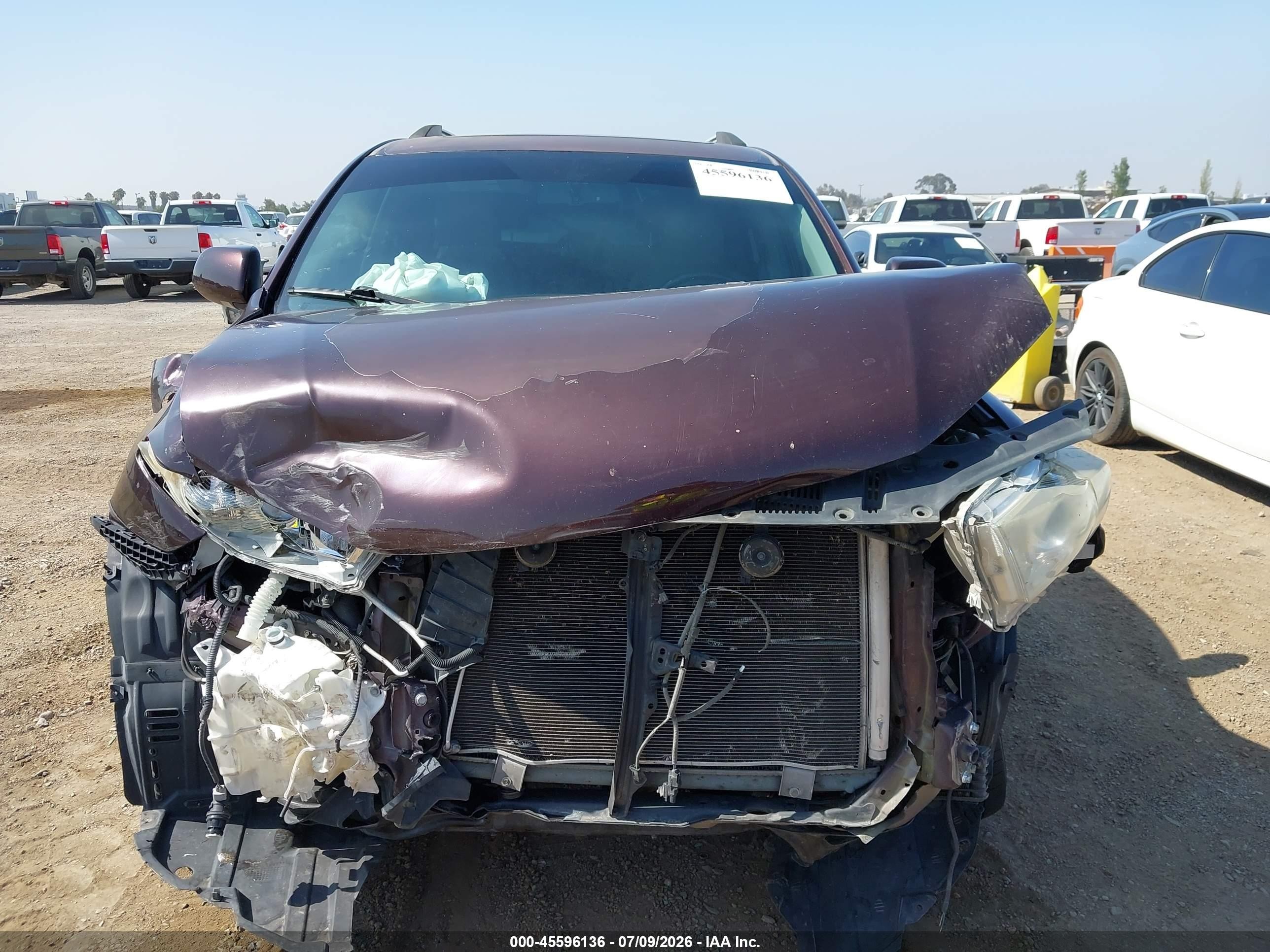 2012 Toyota Highlander Limited V6 Burgundy vin: 5TDYK3EH7CS081271