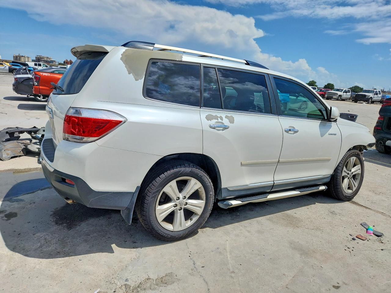 2012 Toyota Highlander Limited White vin: 5TDYK3EH7CS081674