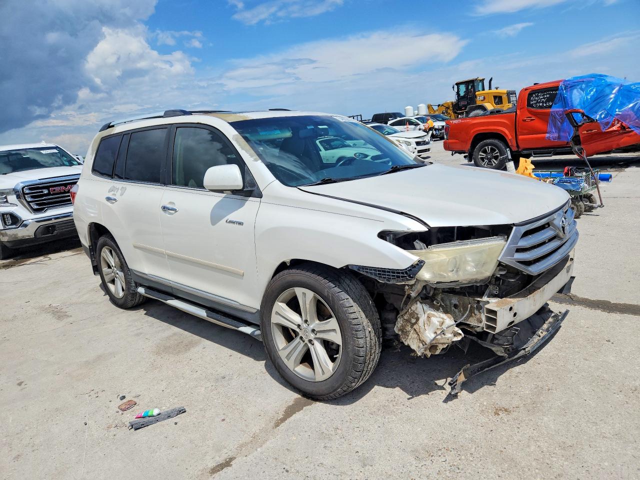 2012 Toyota Highlander Limited White vin: 5TDYK3EH7CS081674