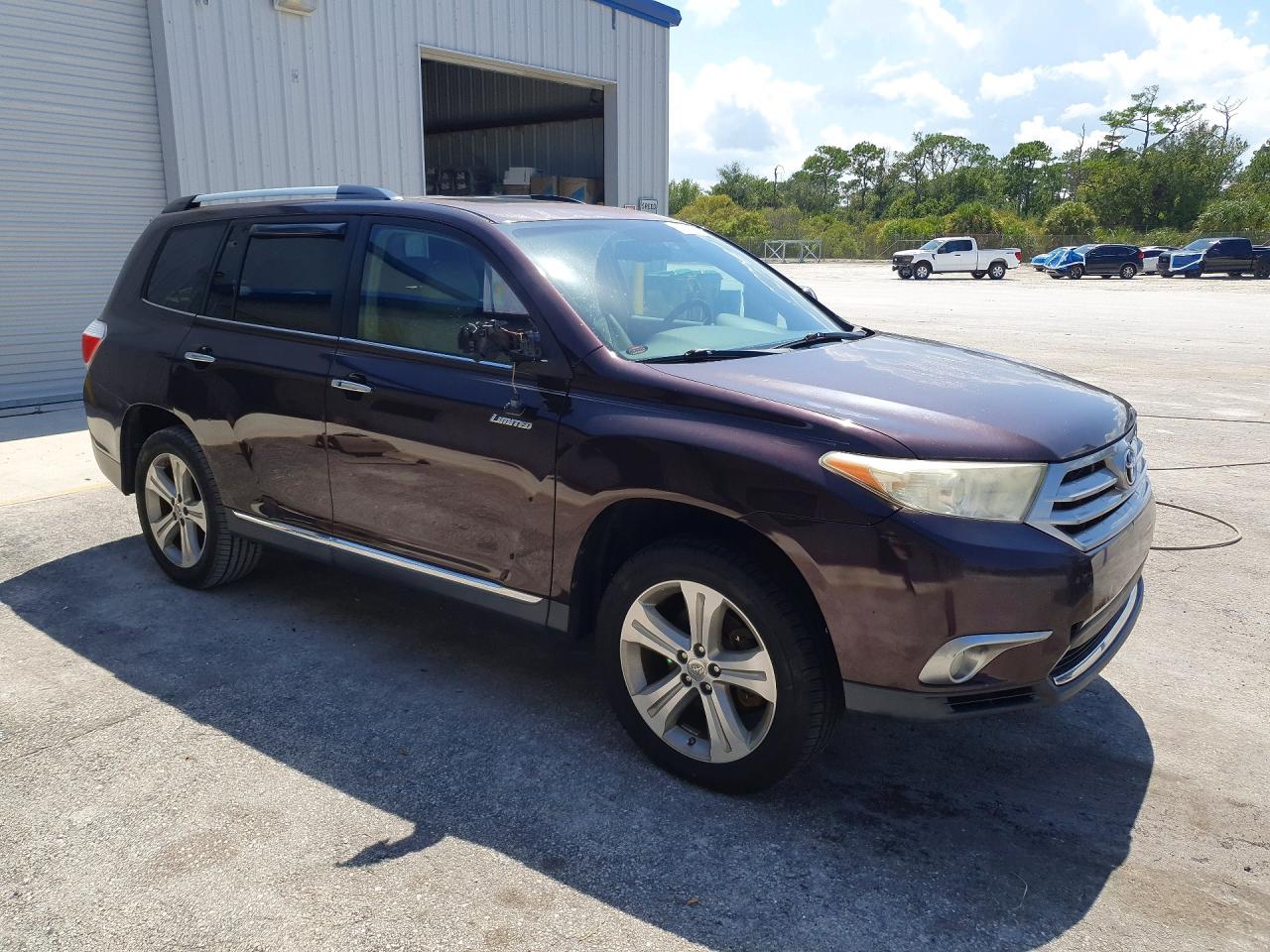 2013 Toyota Highlander Limited Burgundy vin: 5TDYK3EH7DS114593