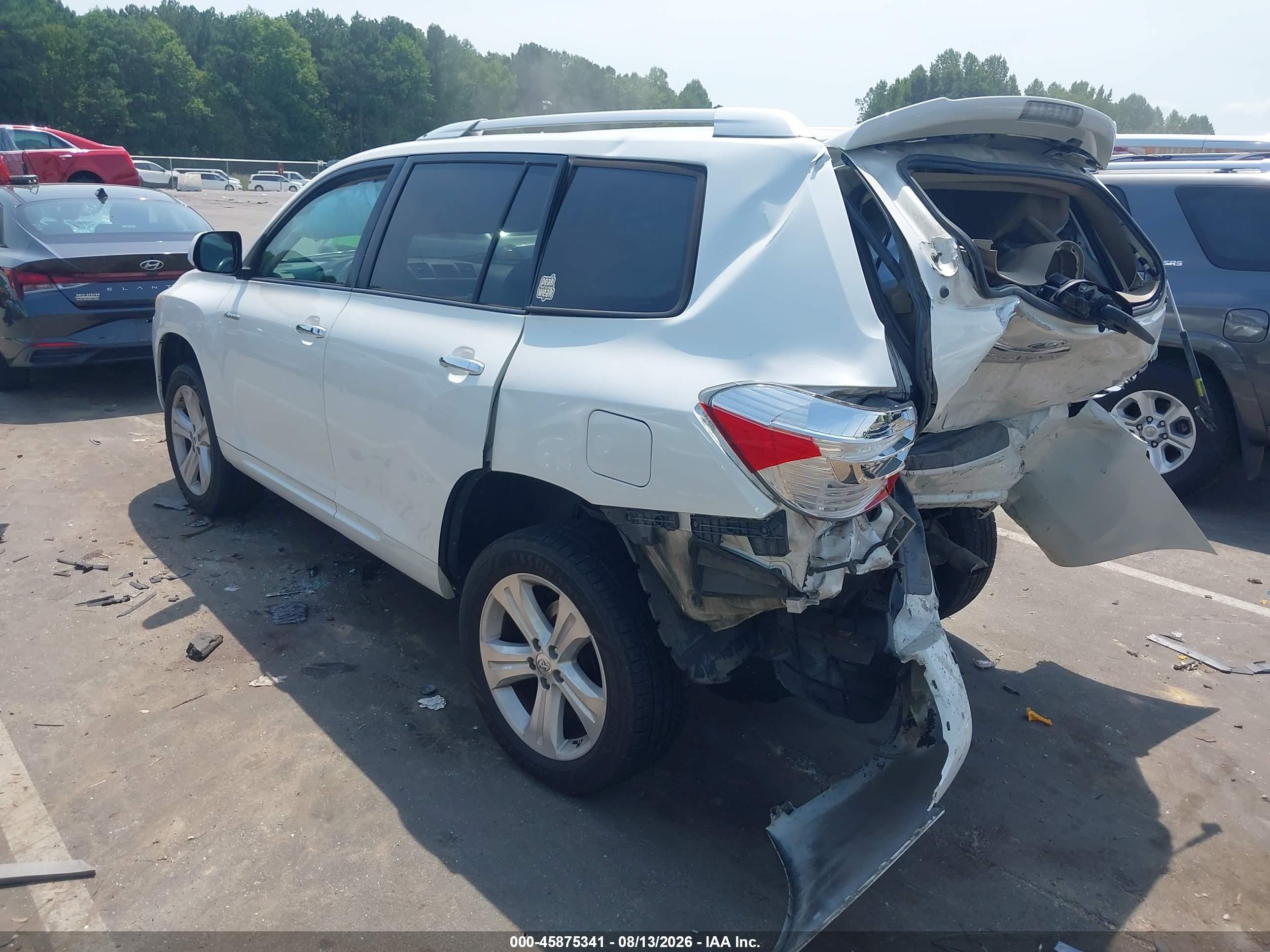 2010 Toyota Highlander Limited V6 White vin: 5TDYK3EH9AS022932