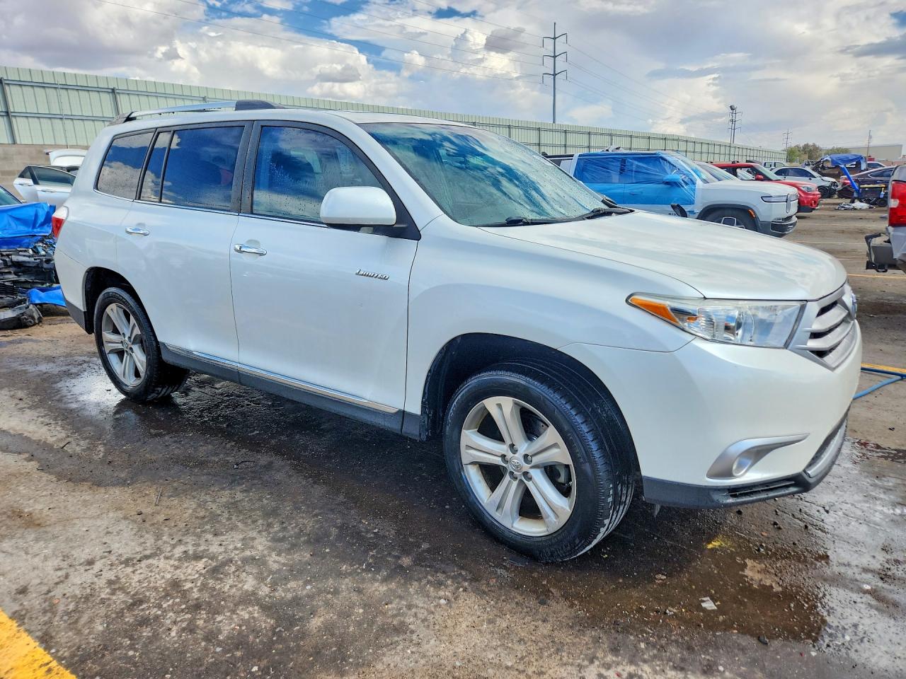 2012 Toyota Highlander Limited White vin: 5TDYK3EH9CS066688