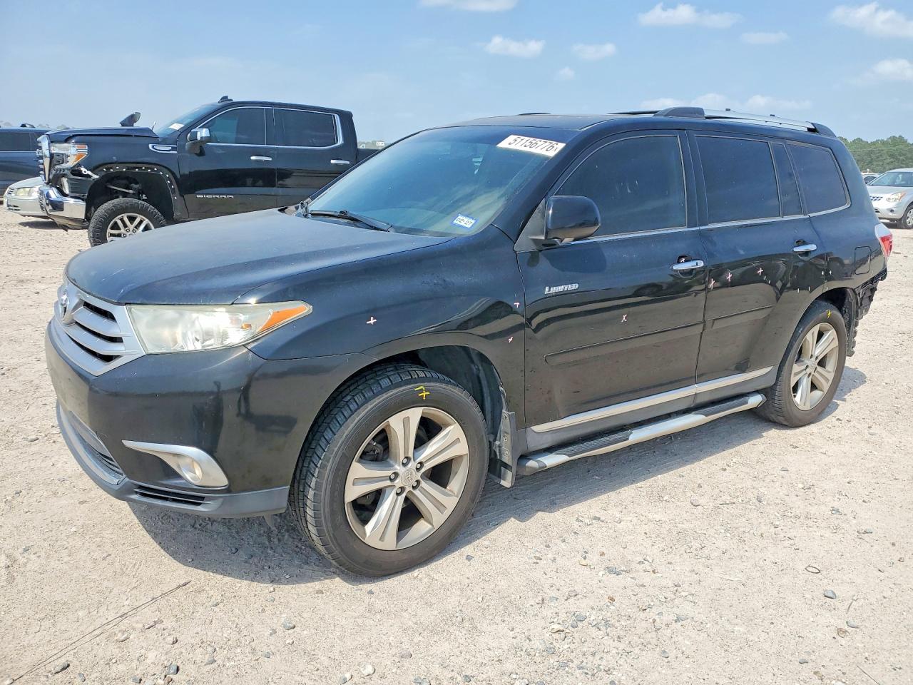 2012 Toyota Highlander Limited Black vin: 5TDYK3EH9CS080283