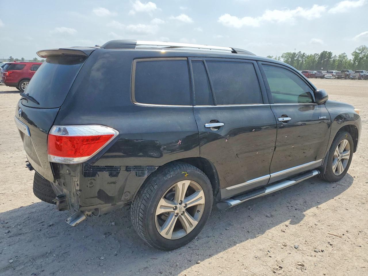 2012 Toyota Highlander Limited Black vin: 5TDYK3EH9CS080283