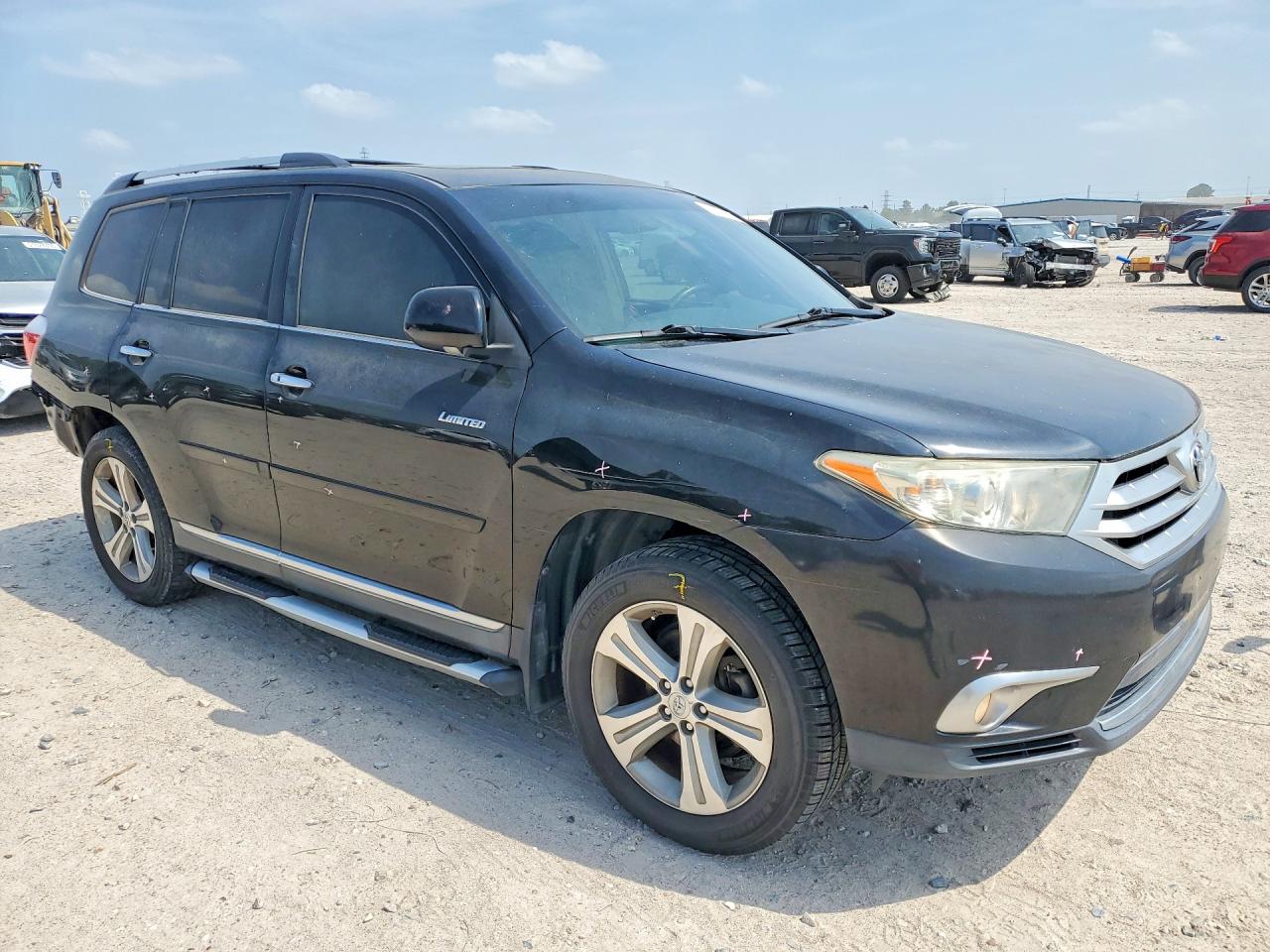 2012 Toyota Highlander Limited Black vin: 5TDYK3EH9CS080283