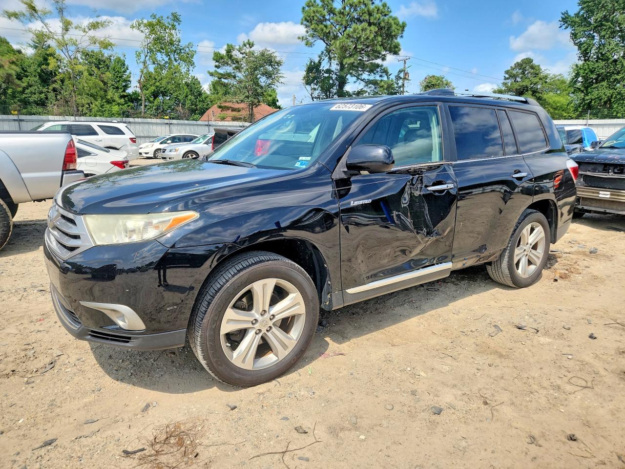 2013 Toyota Highlander Limited Black vin: 5TDYK3EH9DS096517