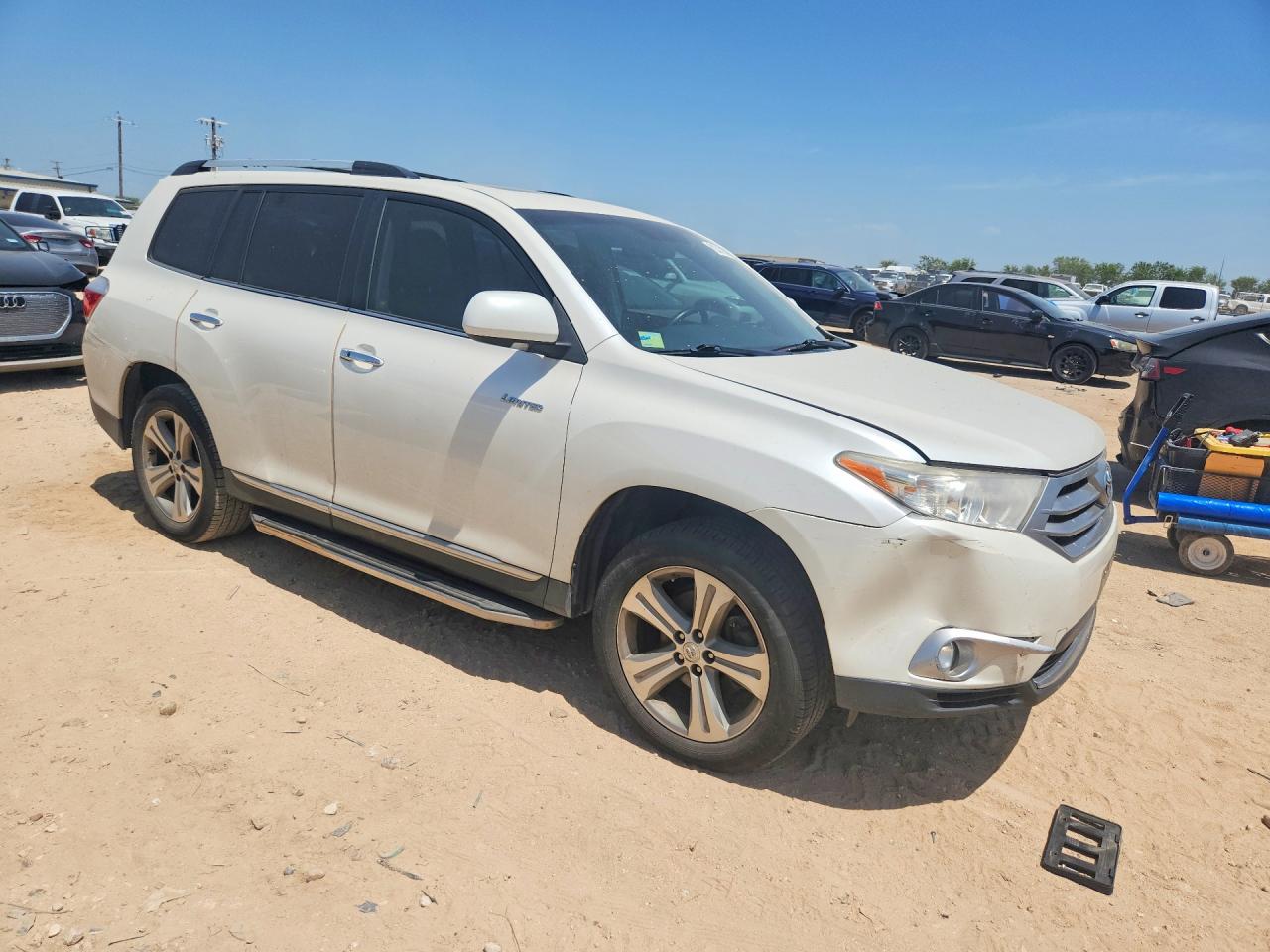 2013 Toyota Highlander Limited Белый vin: 5TDYK3EH9DS139835