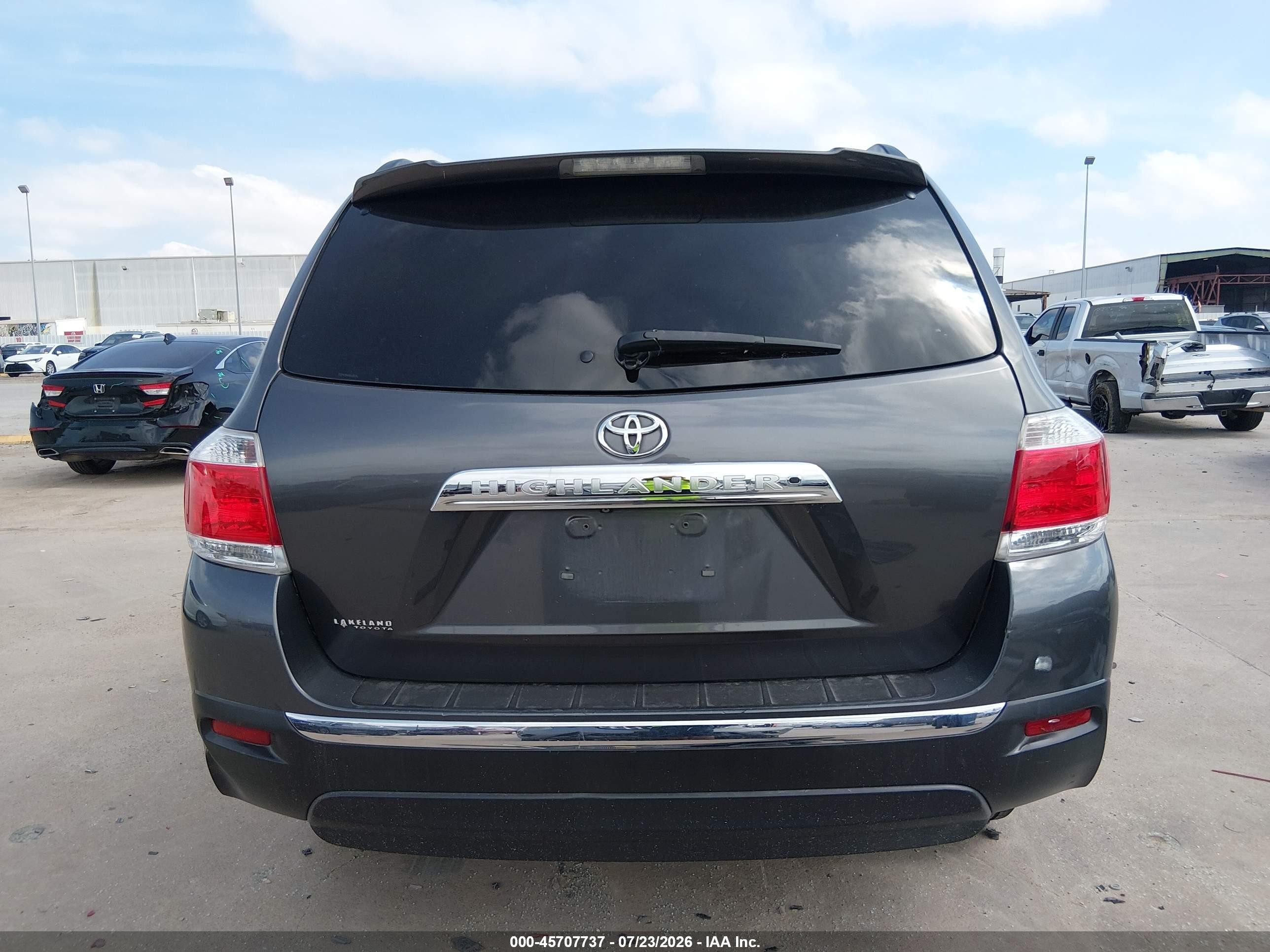2013 Toyota Highlander Limited V6 Gray vin: 5TDYK3EHXDS093156