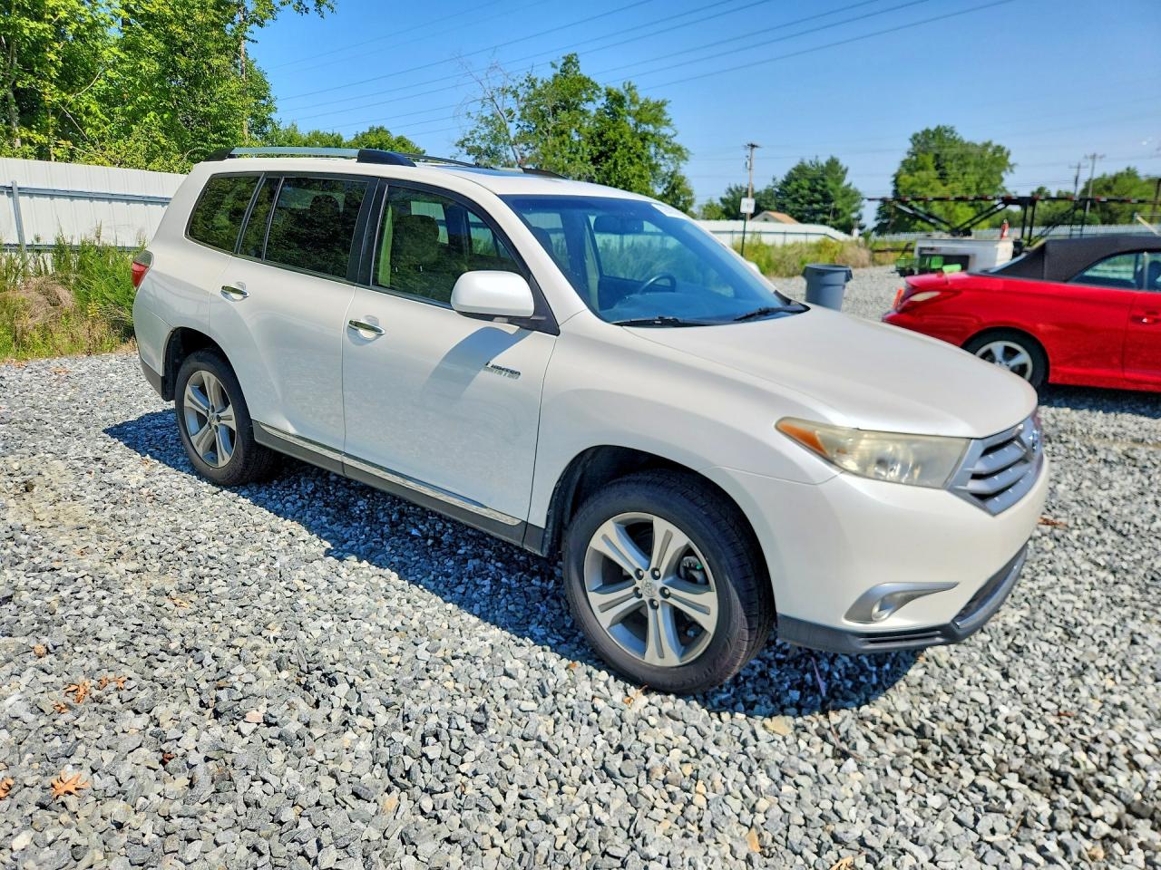 2013 Toyota Highlander Limited White vin: 5TDYK3EHXDS120937