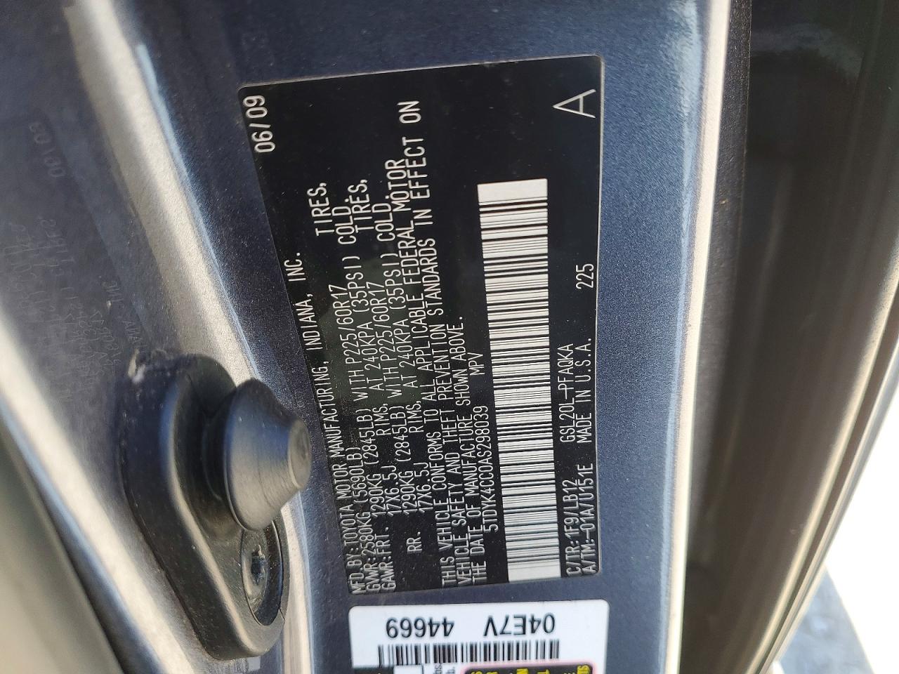 2010 Toyota Sienna Xle Limited Gray vin: 5TDYK4CC0AS298039