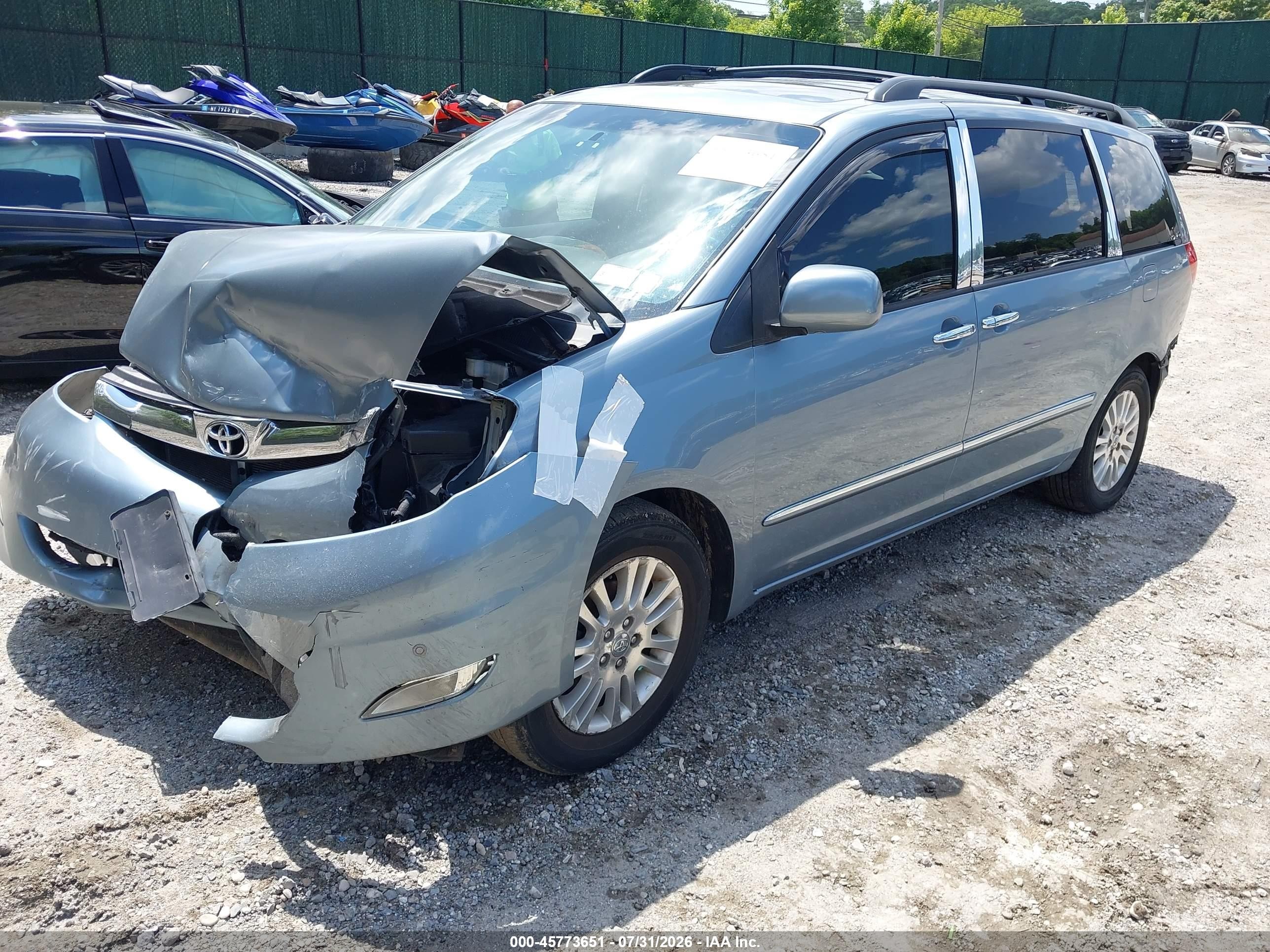 2010 Toyota Sienna Limited Blue vin: 5TDYK4CC0AS332125