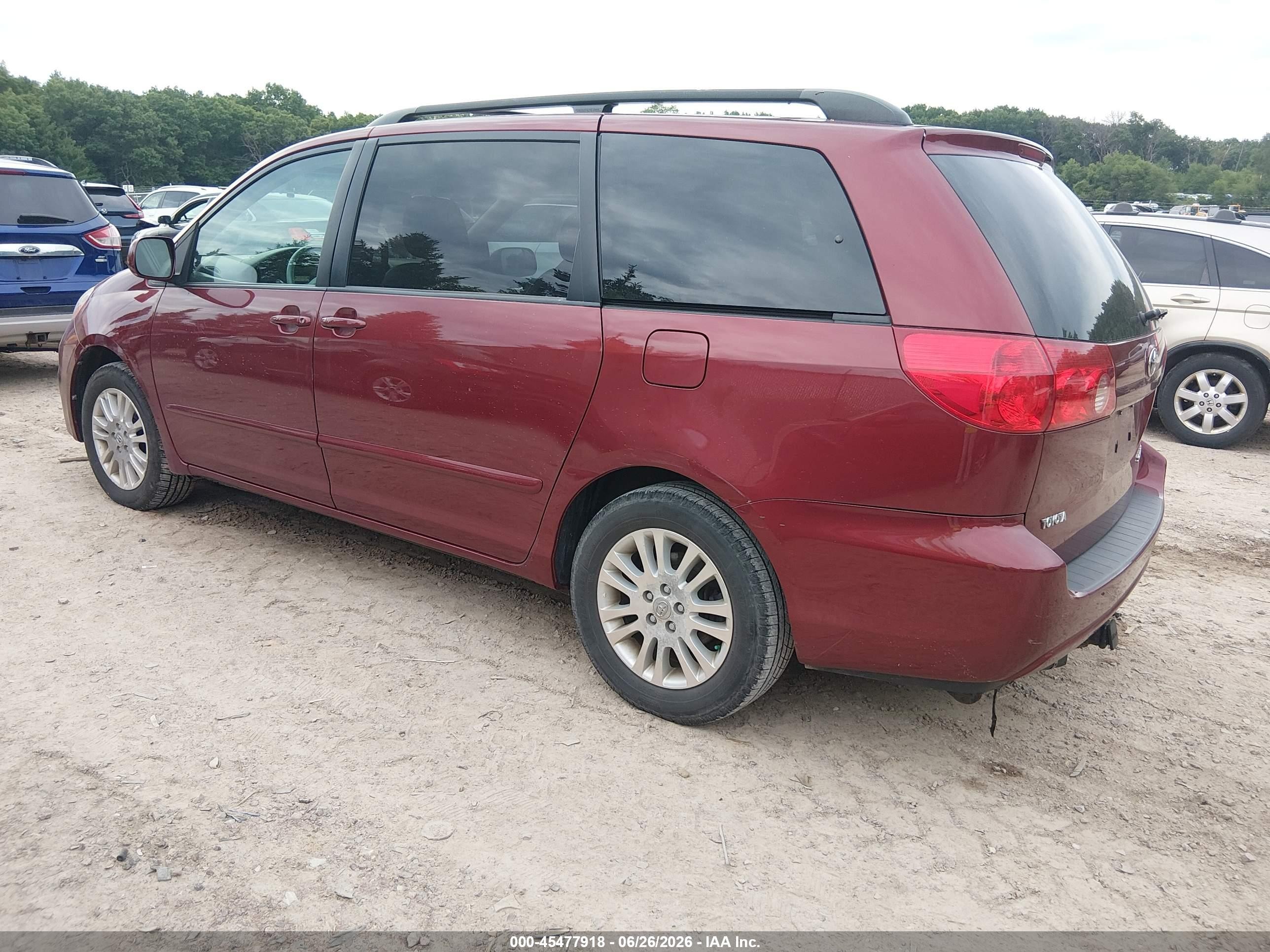 2010 Toyota Sienna Xle Maroon vin: 5TDYK4CC1AS304138