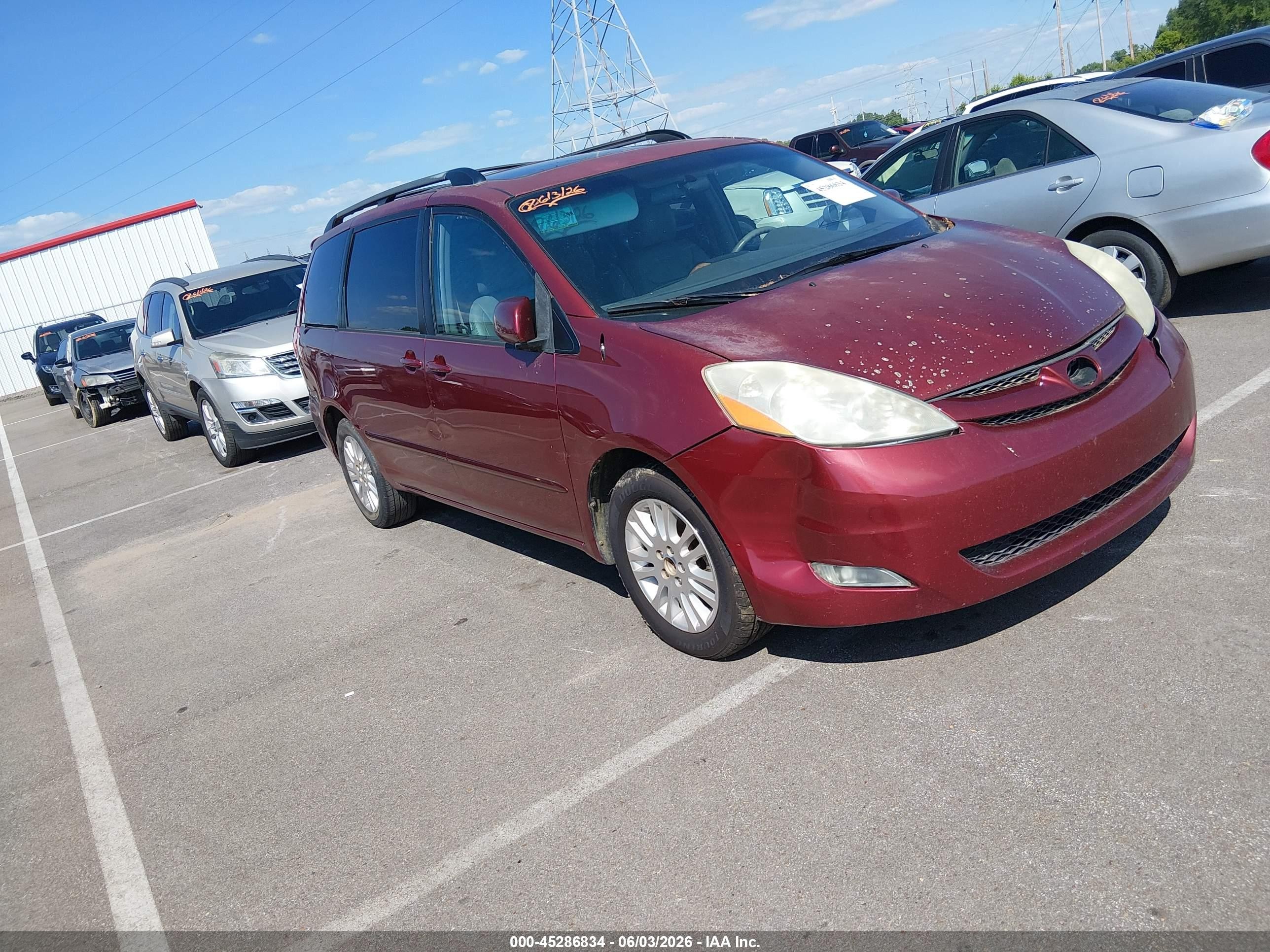 2010 Toyota Sienna Xle Red vin: 5TDYK4CC1AS332991