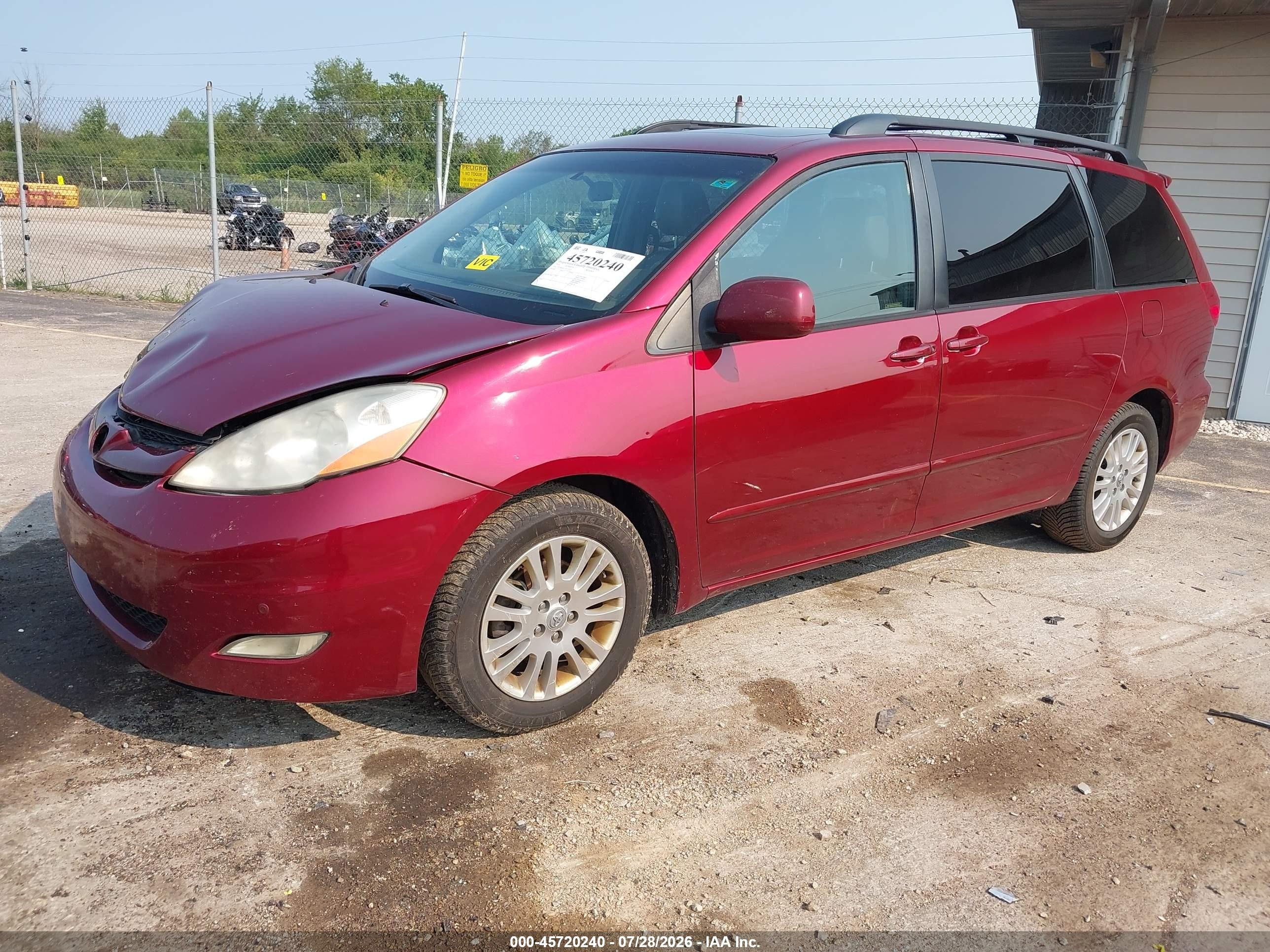 2010 Toyota Sienna Xle Red vin: 5TDYK4CC2AS332871