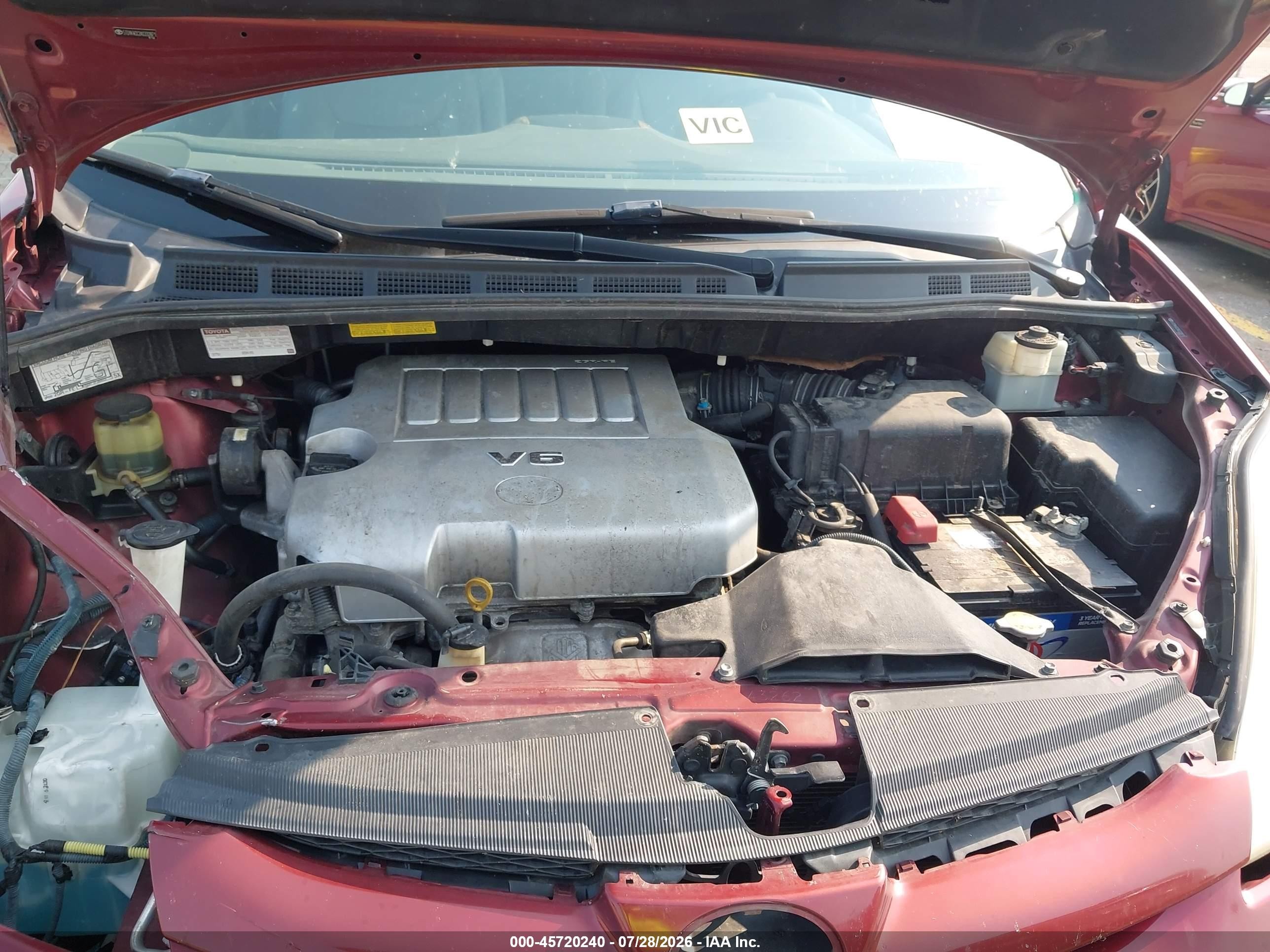 2010 Toyota Sienna Xle Red vin: 5TDYK4CC2AS332871