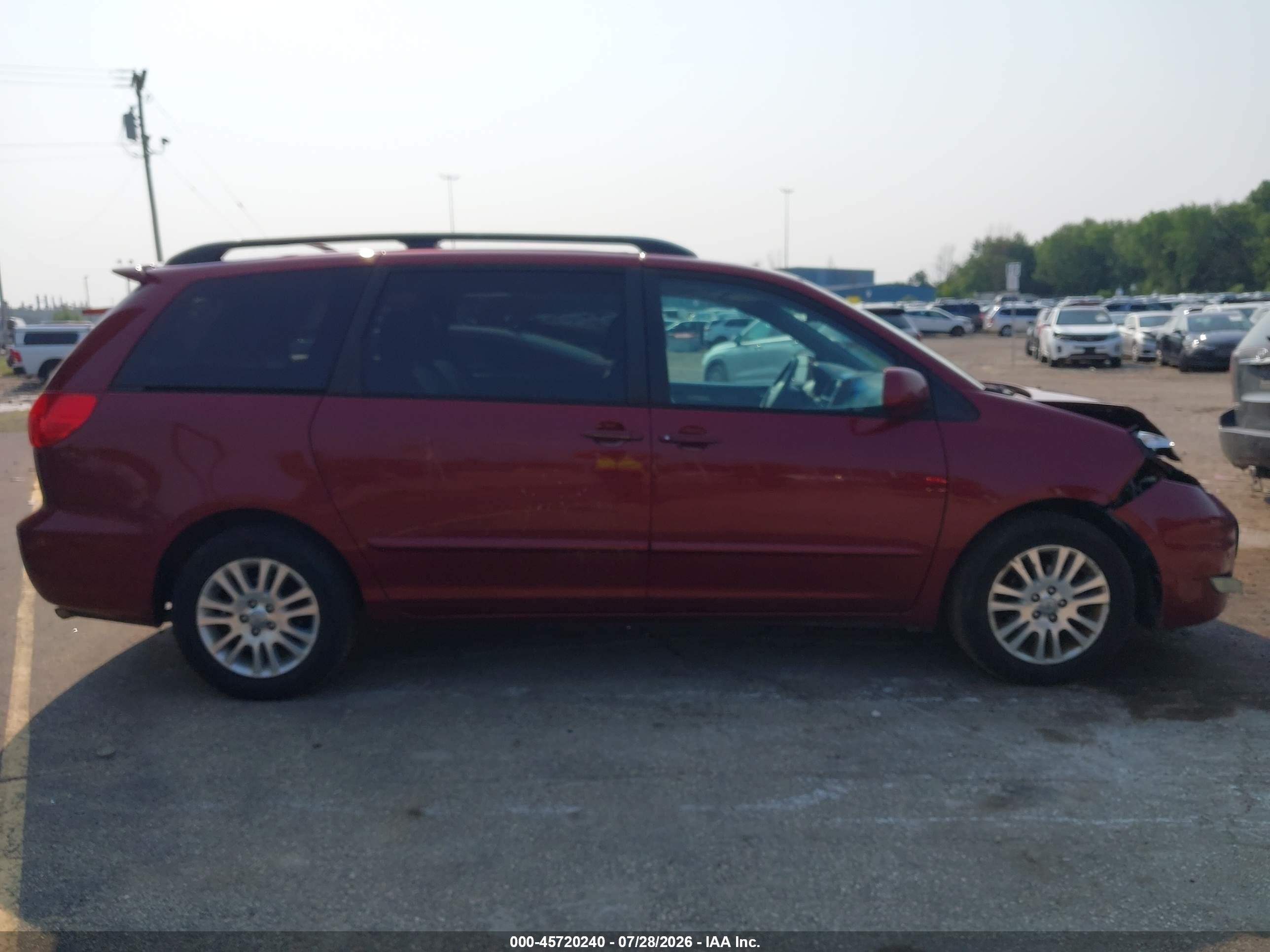 2010 Toyota Sienna Xle Red vin: 5TDYK4CC2AS332871