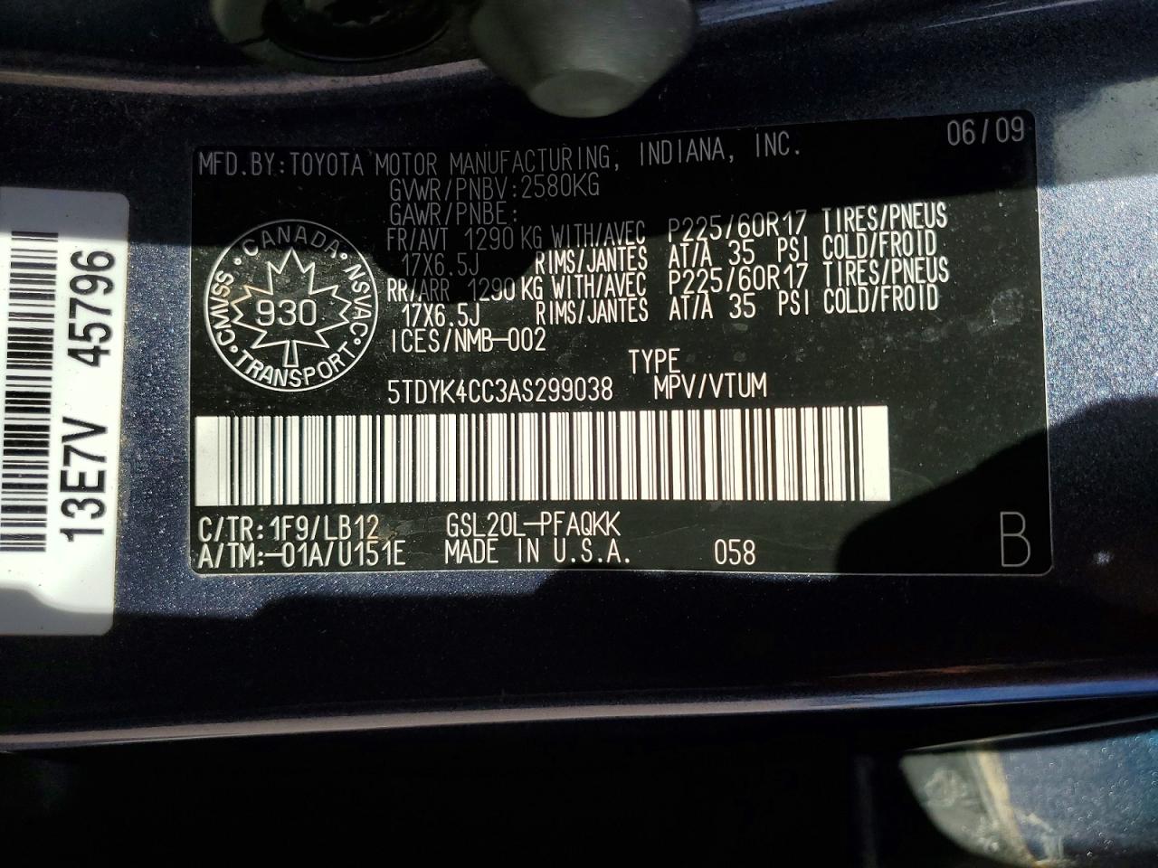 2010 Toyota Sienna Xle Gray vin: 5TDYK4CC3AS299038