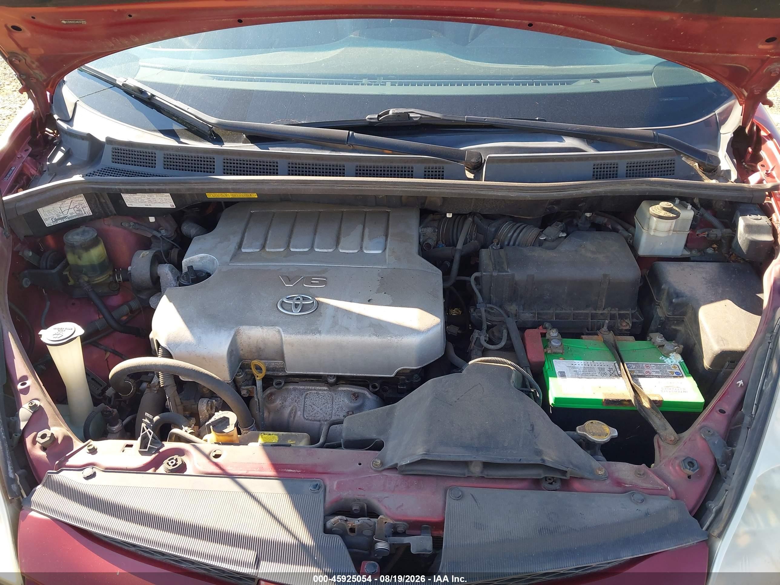 2010 Toyota Sienna Xle Red vin: 5TDYK4CC4AS323914