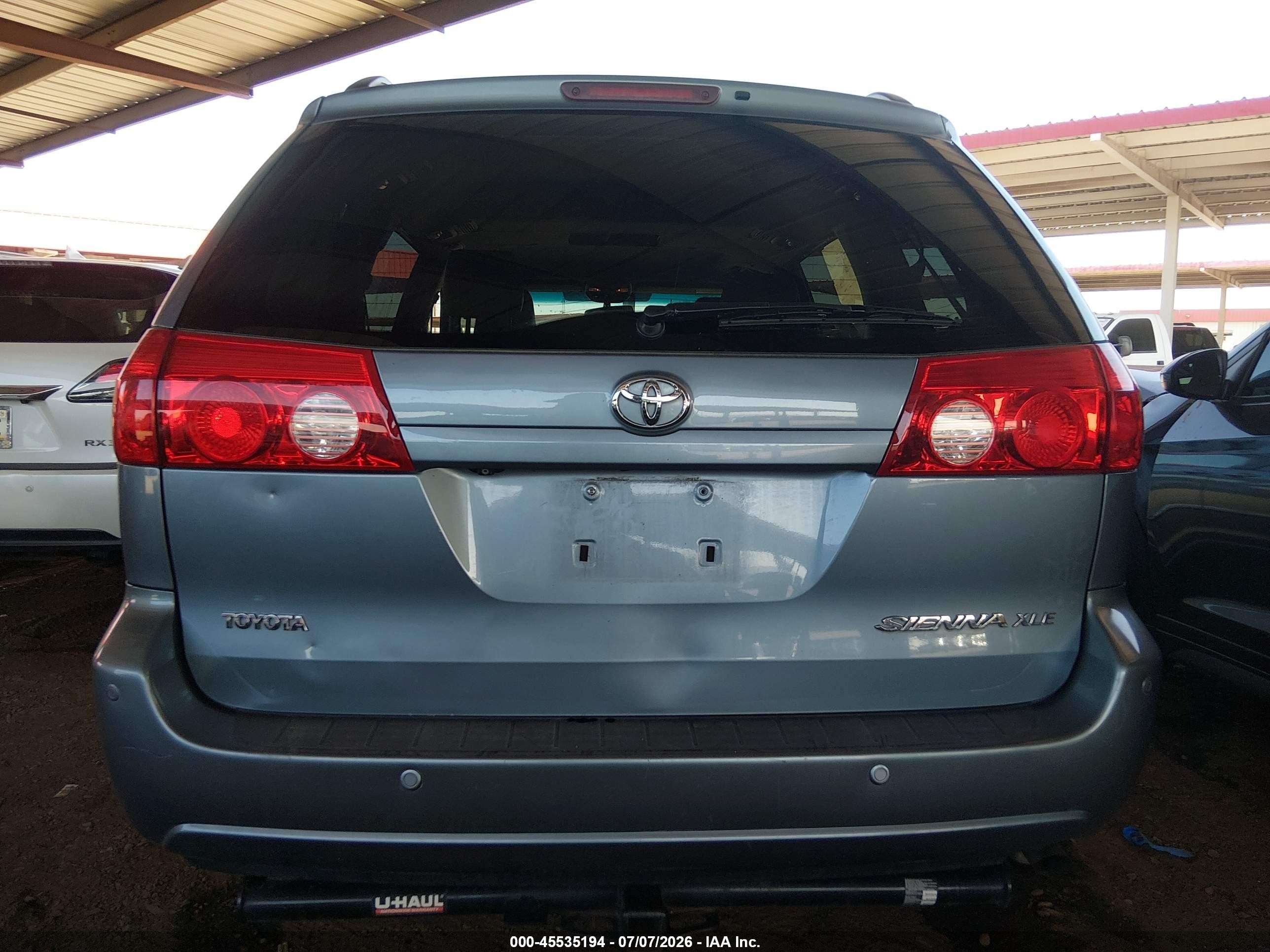 2010 Toyota Sienna Xle Light Blue vin: 5TDYK4CCXAS313016