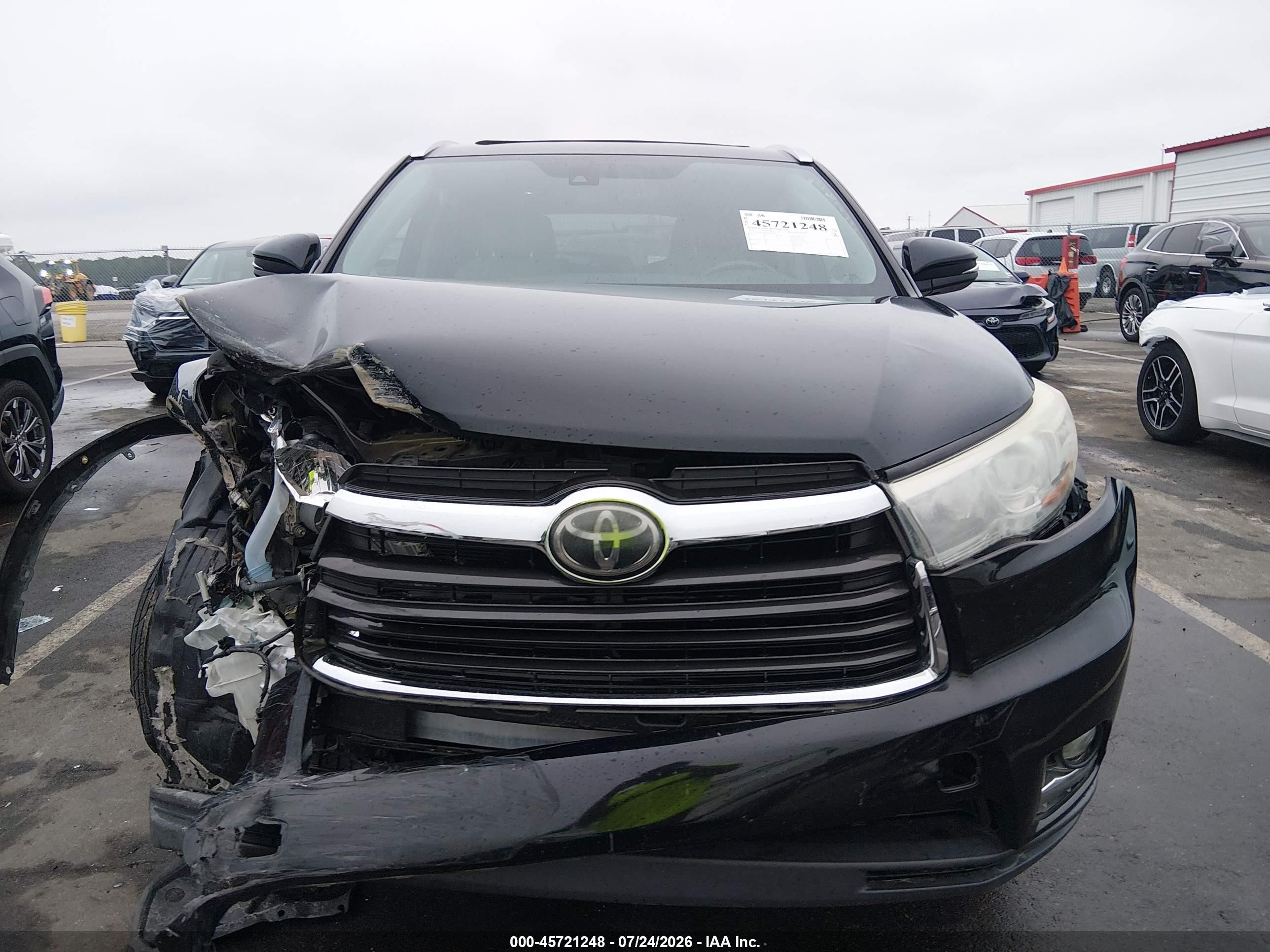 2014 Toyota Highlander Limited Platinum V6 Black vin: 5TDYKRFH0ES016640