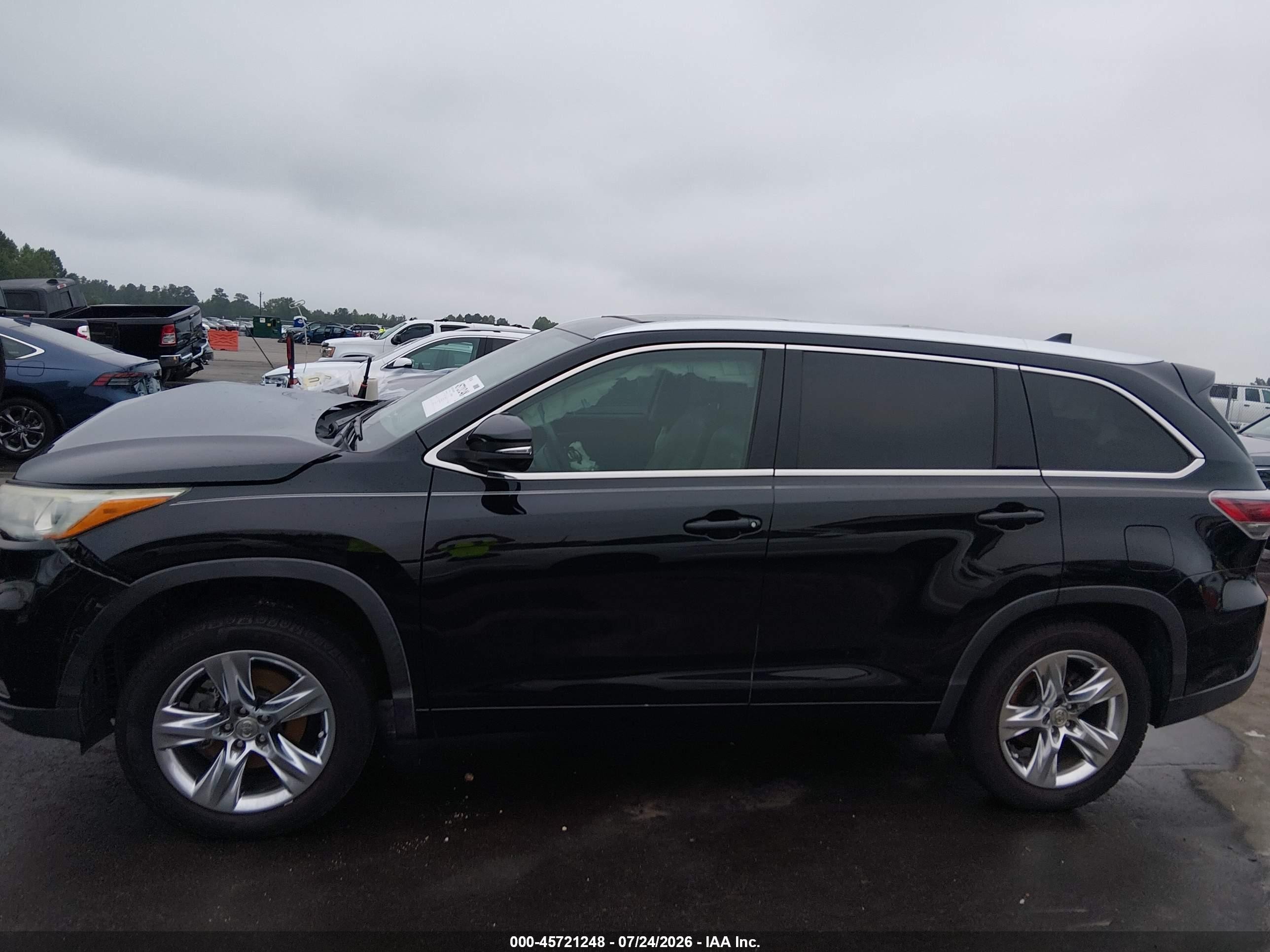 2014 Toyota Highlander Limited Platinum V6 Black vin: 5TDYKRFH0ES016640