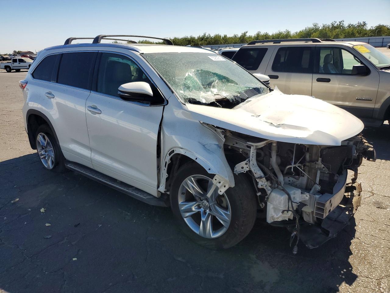 2015 Toyota Highlander Limited Белый vin: 5TDYKRFH0FS044634
