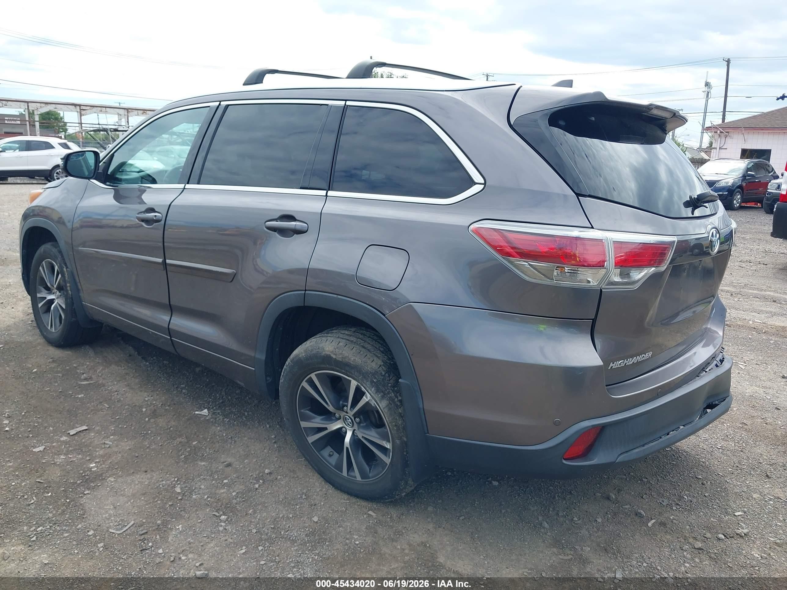2015 Toyota Highlander Limited V6 Gray vin: 5TDYKRFH1FS106705
