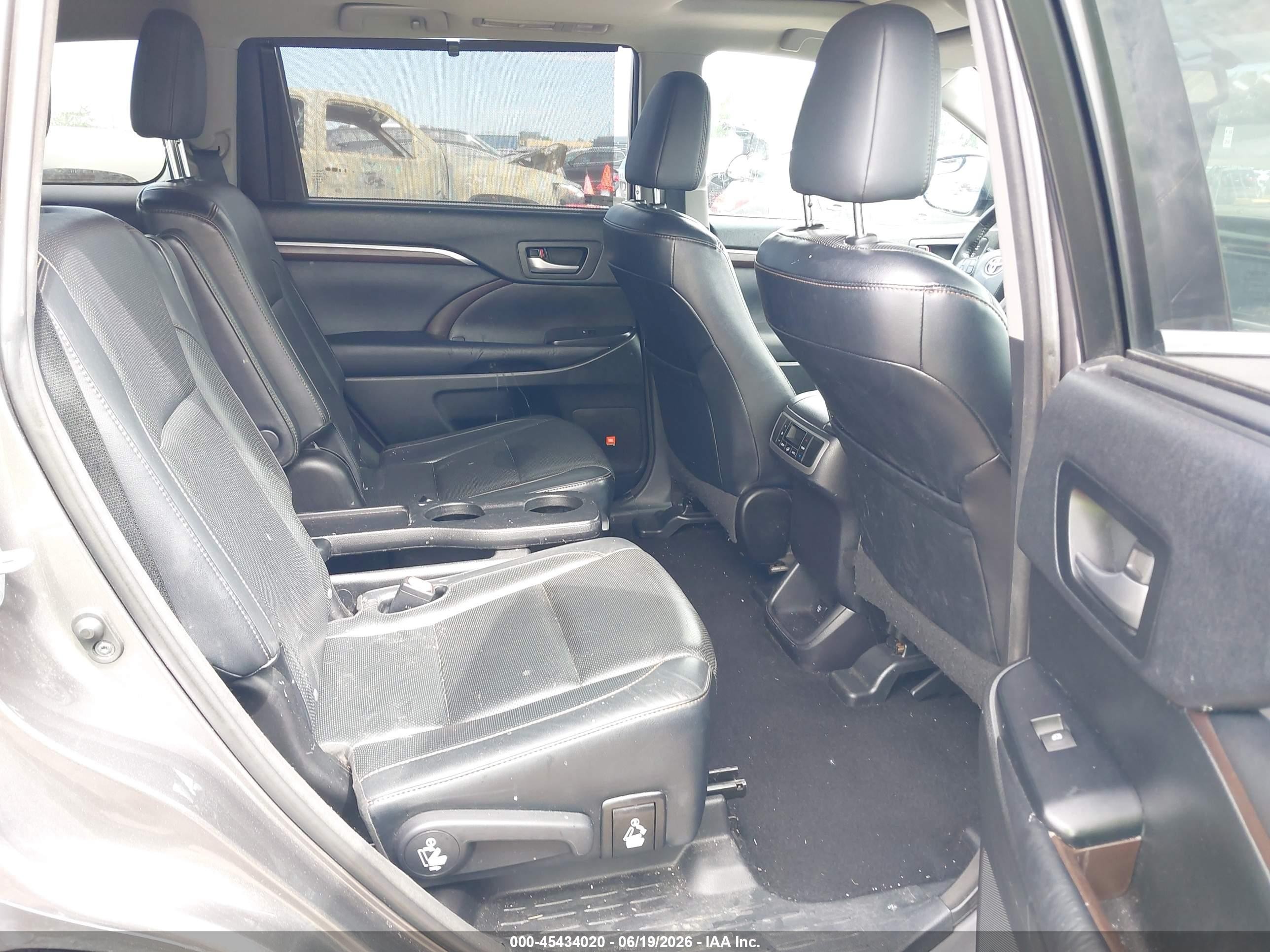 2015 Toyota Highlander Limited V6 Gray vin: 5TDYKRFH1FS106705